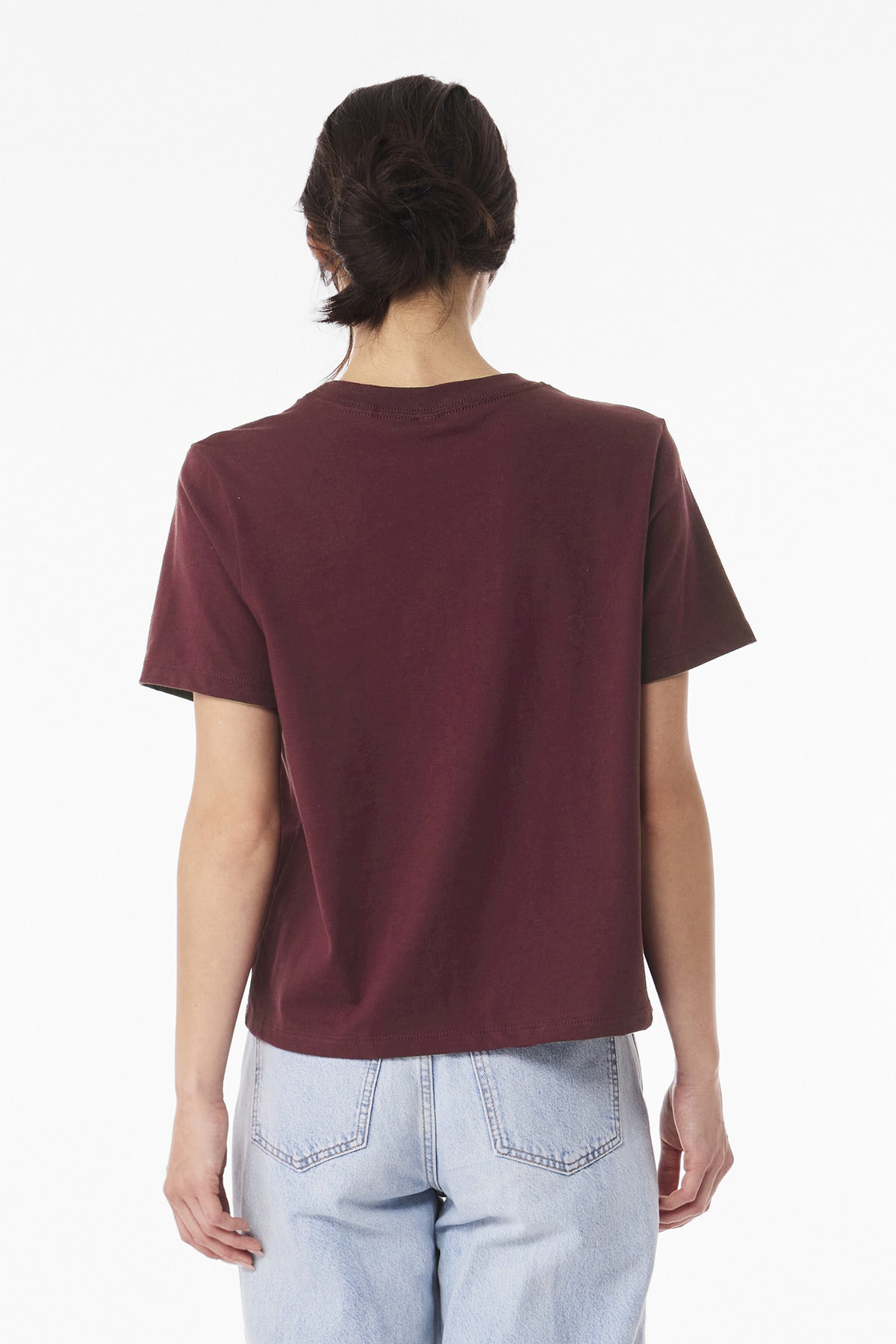 BELLA+CANVAS Women's 6-Ounce Heavyweight Tee BC6110 - Maroon - back