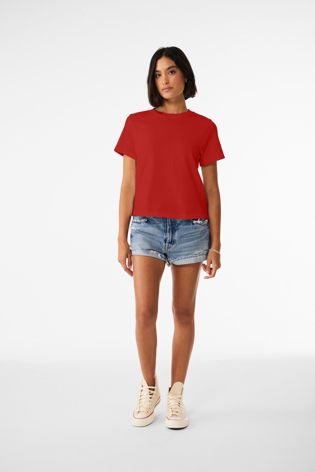 BELLA+CANVAS Women's 6-Ounce Heavyweight Tee BC6110 - Red - front