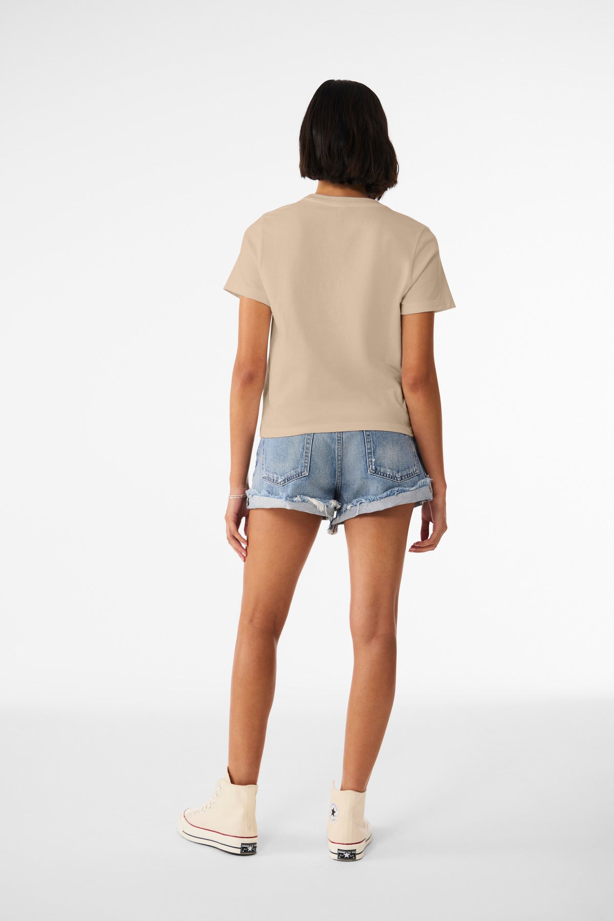 BELLA+CANVAS Women's 6-Ounce Heavyweight Tee BC6110 - Tan - back