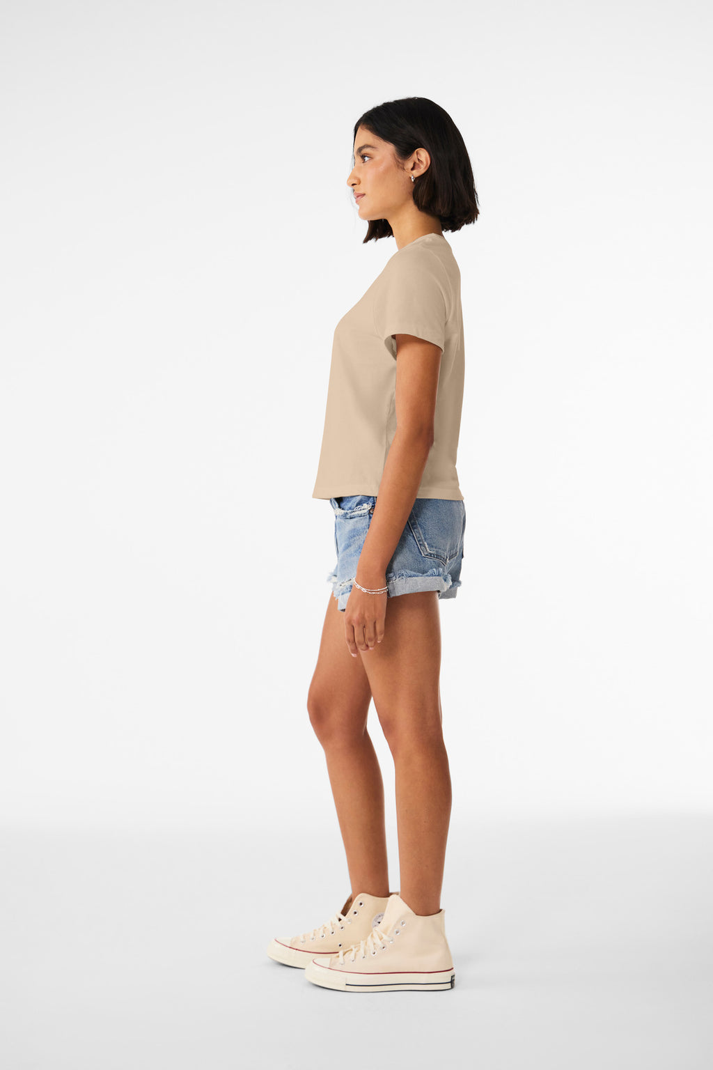 BELLA+CANVAS Women's 6-Ounce Heavyweight Tee BC6110 - Tan - side