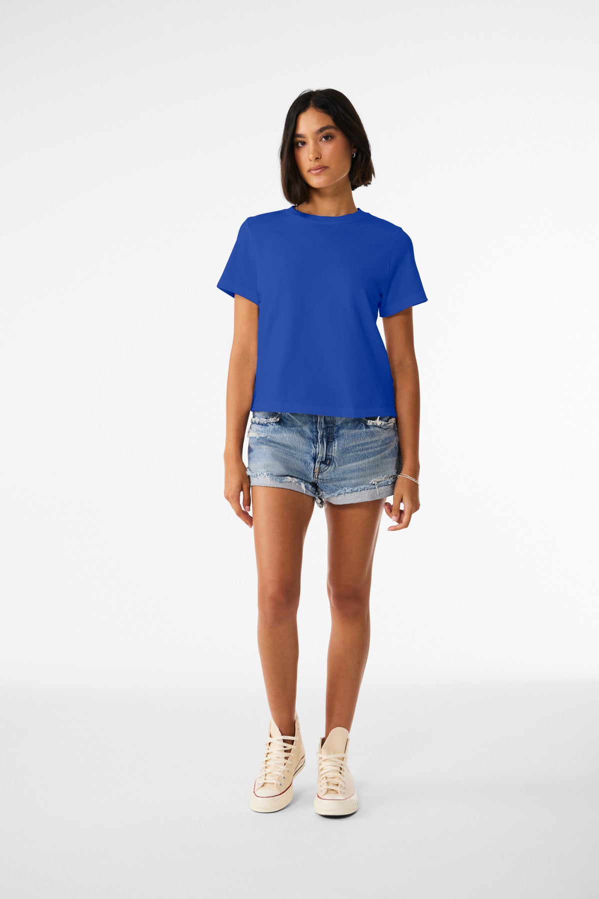 BELLA+CANVAS Women's 6-Ounce Heavyweight Tee BC6110 - True Royal - front