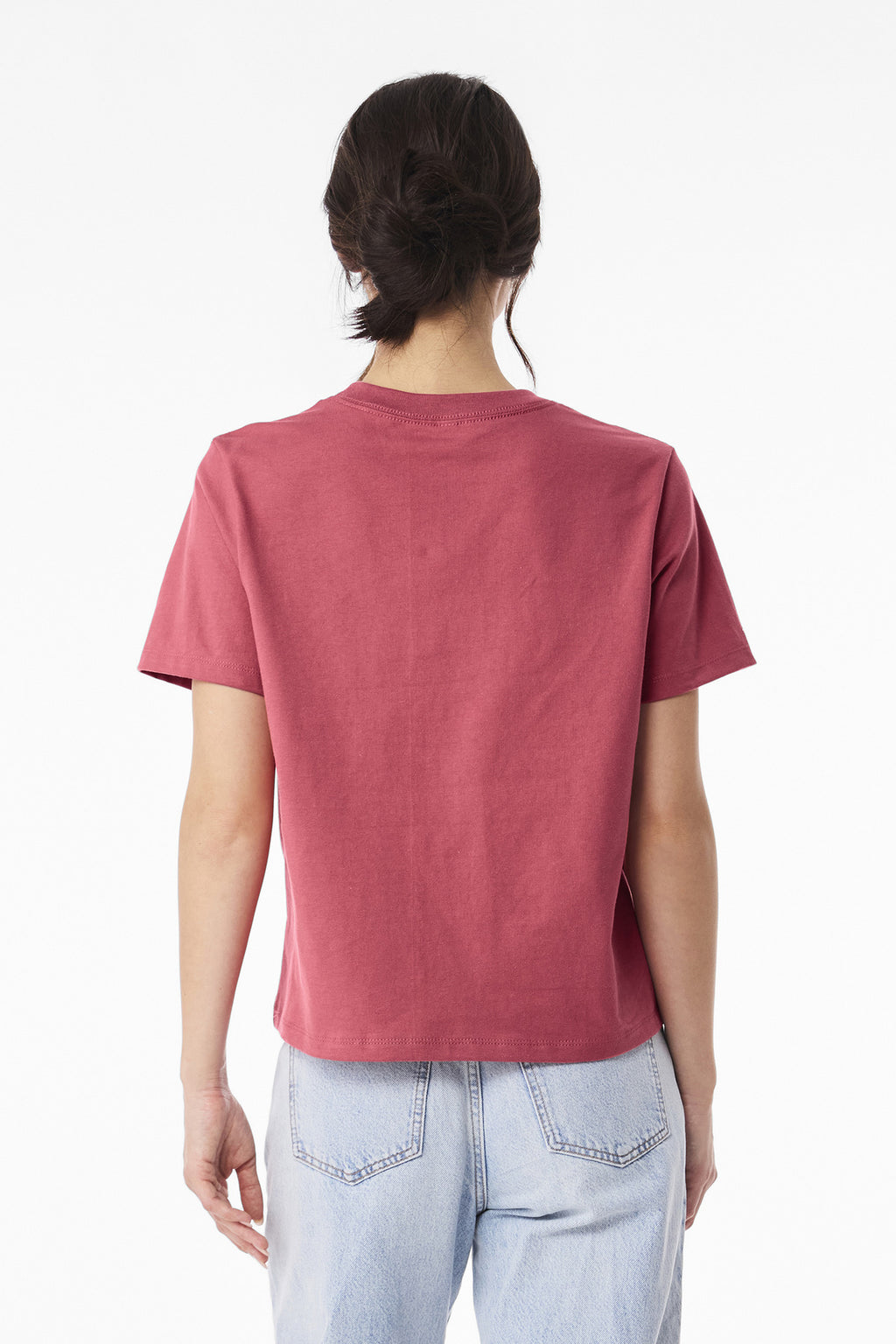 BELLA+CANVAS Women's 6-Ounce Heavyweight Tee BC6110 - Vintage Red - back