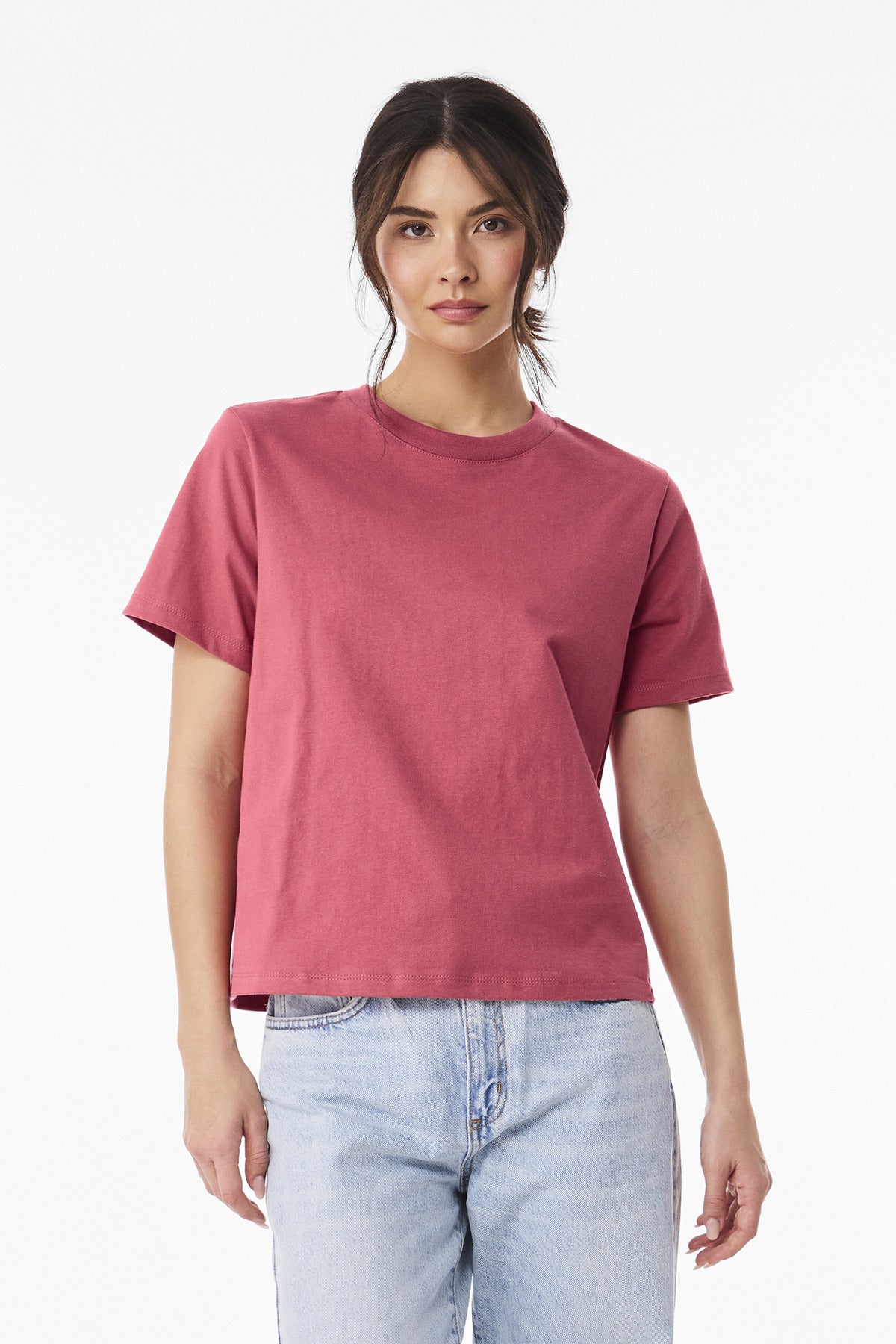 BELLA+CANVAS Women's 6-Ounce Heavyweight Tee BC6110 - Vintage Red - front