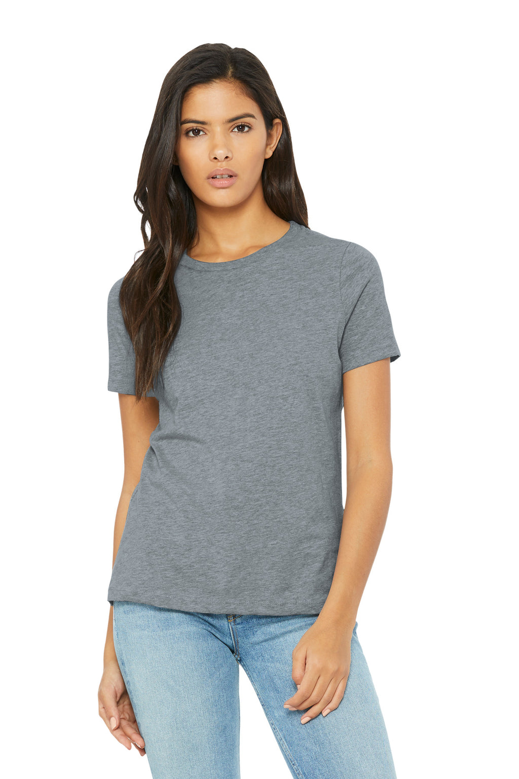 BELLA+CANVAS Women's Relaxed CVC Tee BC6400CVC - Athletic Heather - front