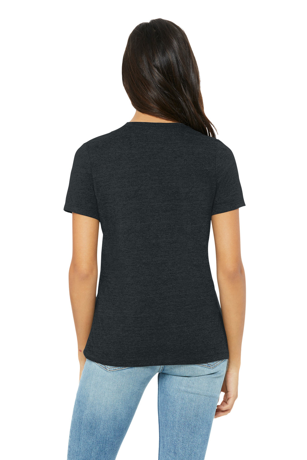 BELLA+CANVAS Women's Relaxed CVC Tee BC6400CVC - Dark Grey Heather - back