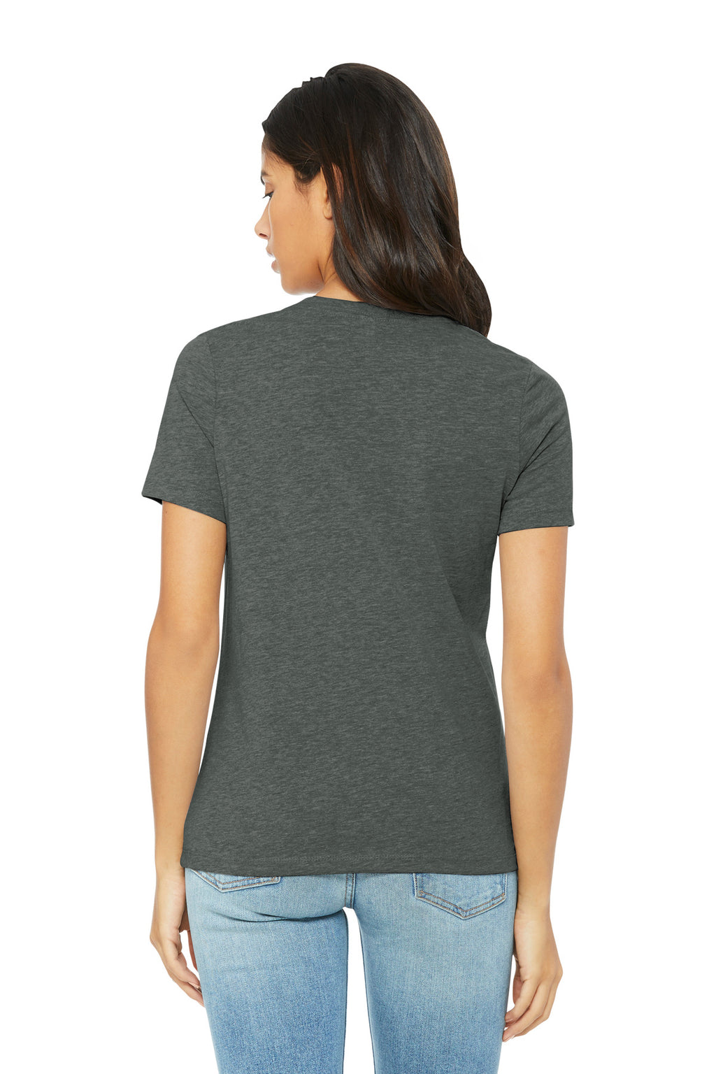 BELLA+CANVAS Women's Relaxed CVC Tee BC6400CVC - Deep Heather - back