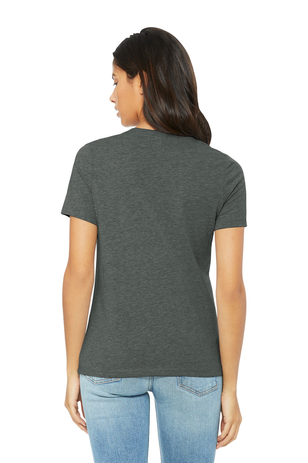BELLA+CANVAS Women's Relaxed CVC Tee BC6400CVC - Deep Heather - back