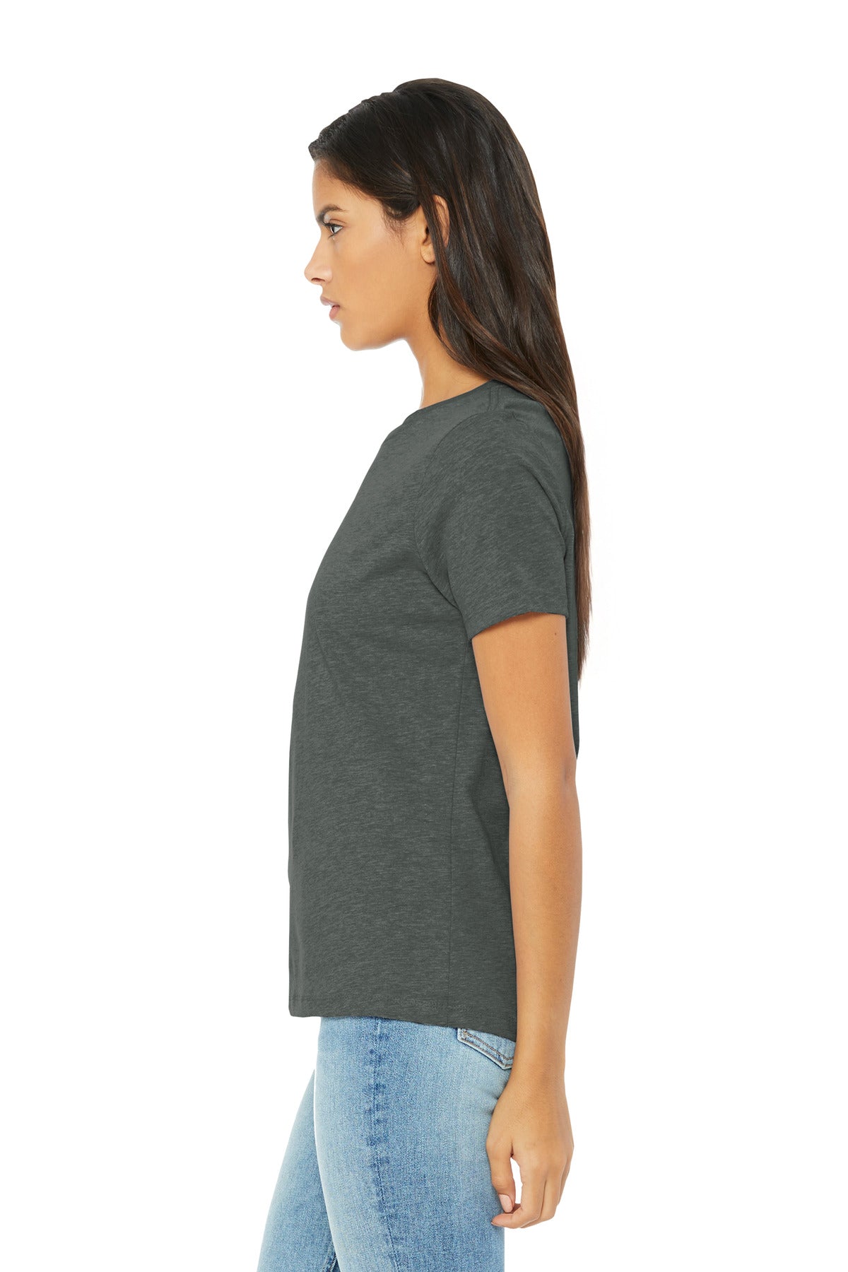 BELLA+CANVAS Women's Relaxed CVC Tee BC6400CVC - Deep Heather - side