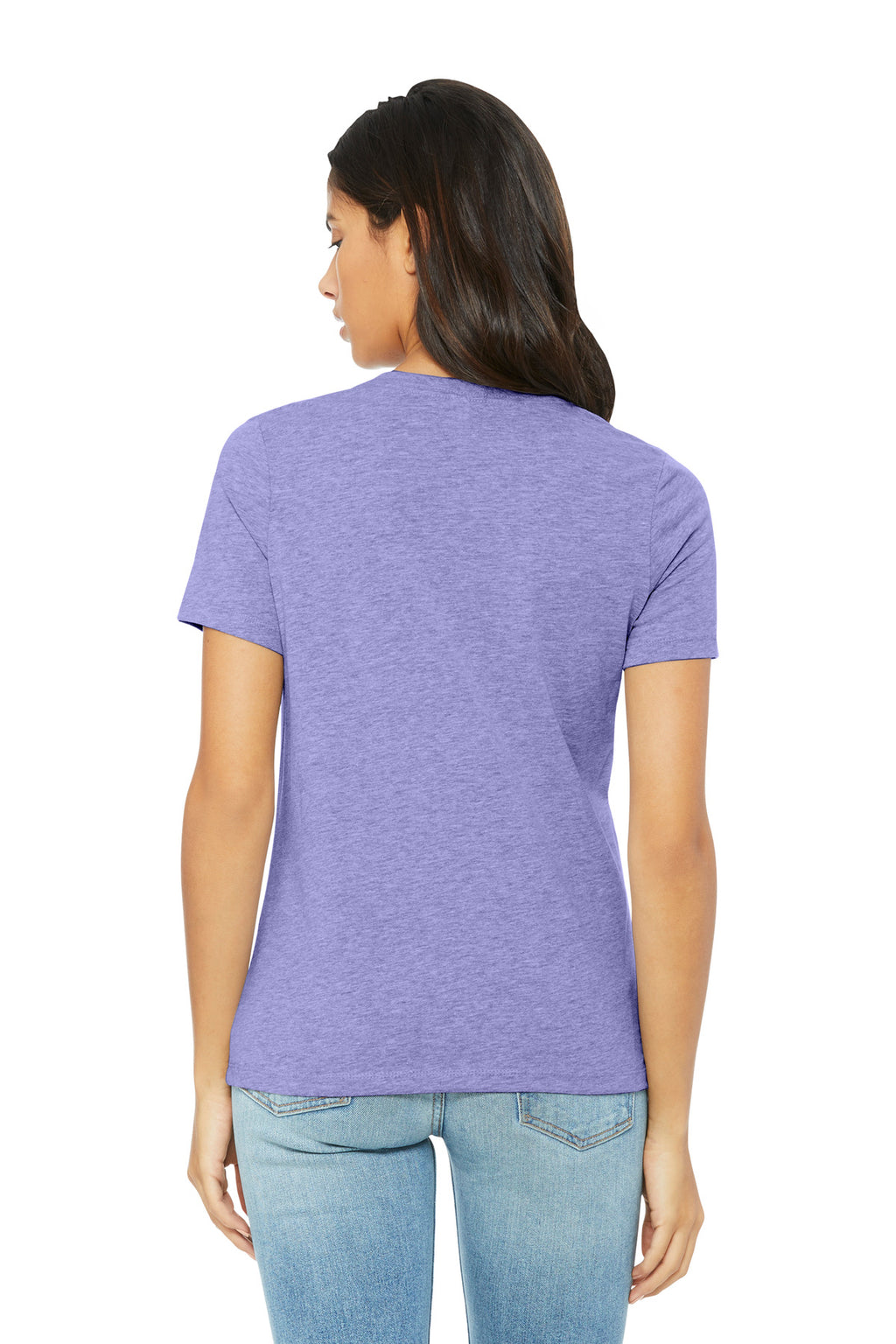 BELLA+CANVAS Women's Relaxed CVC Tee BC6400CVC - Heather Dark Lavender - back