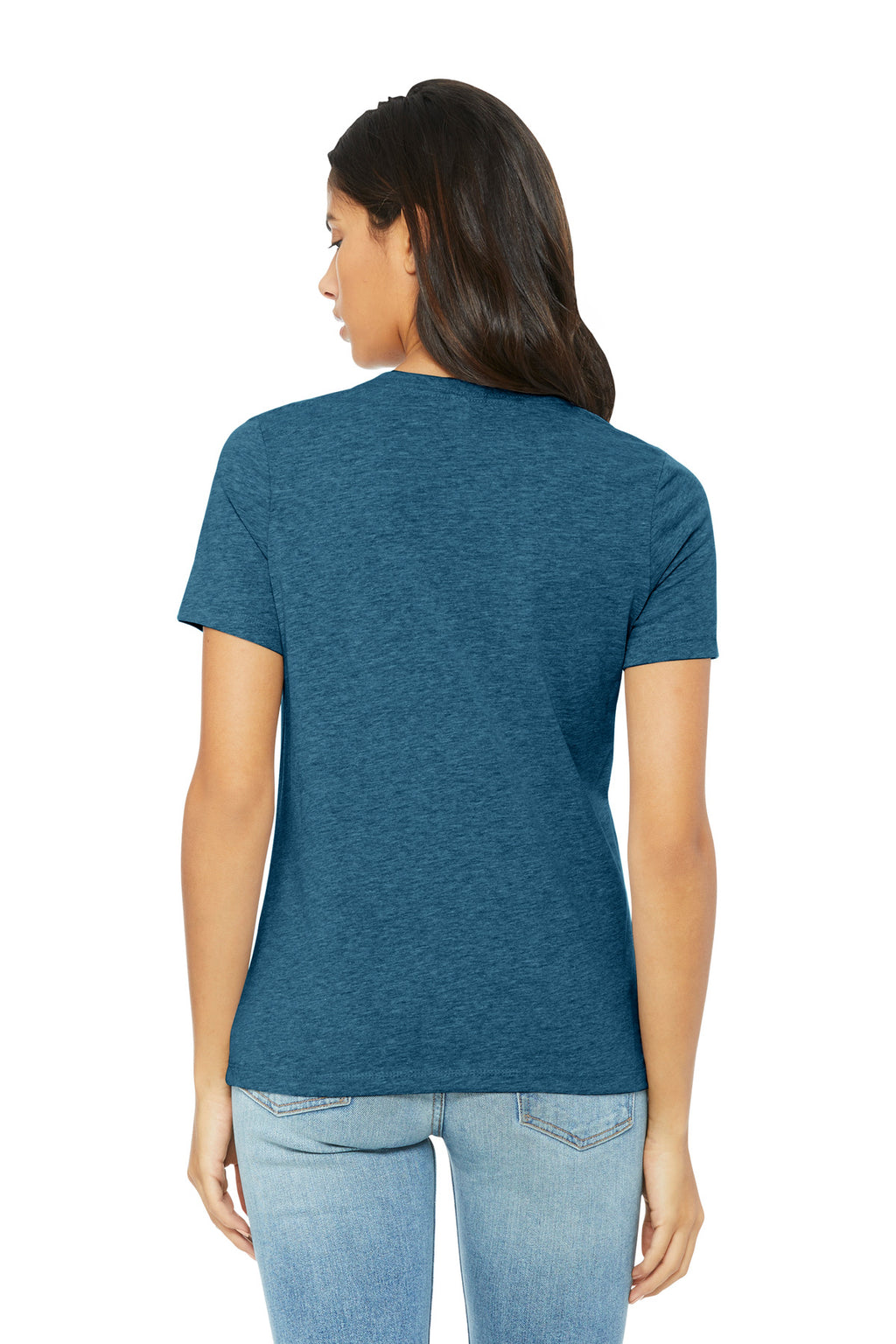 BELLA+CANVAS Women's Relaxed CVC Tee BC6400CVC - Heather Deep Teal - back