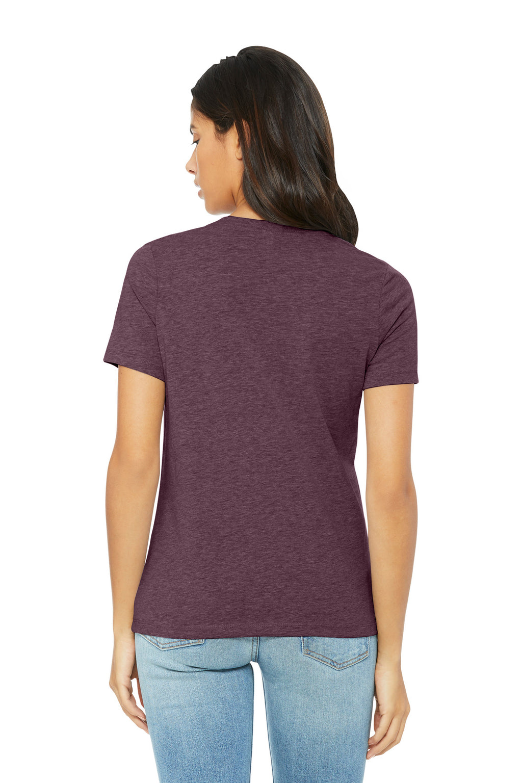 BELLA+CANVAS Women's Relaxed CVC Tee BC6400CVC - Heather Maroon - back
