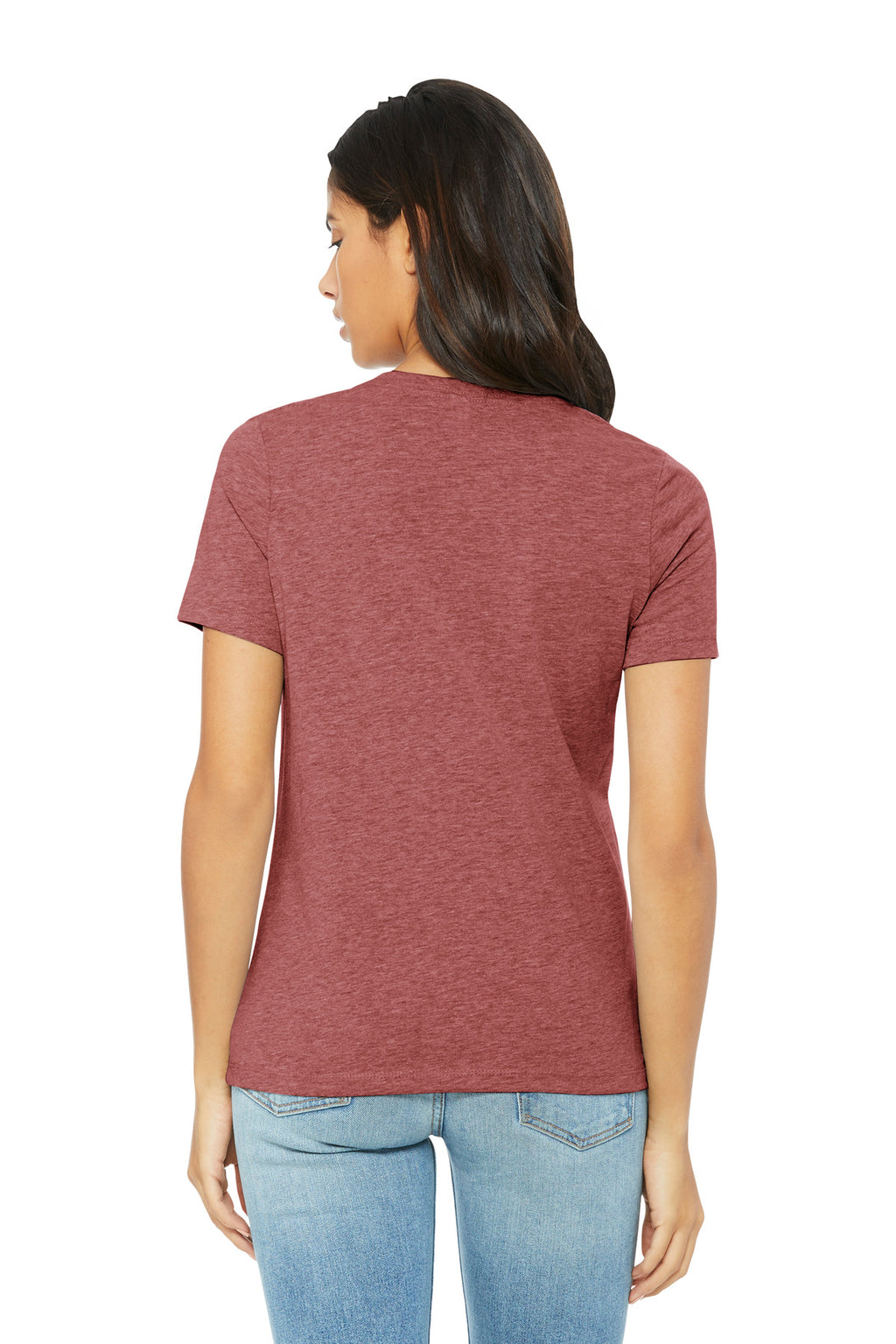 BELLA+CANVAS Women's Relaxed CVC Tee BC6400CVC - Heather Mauve - back