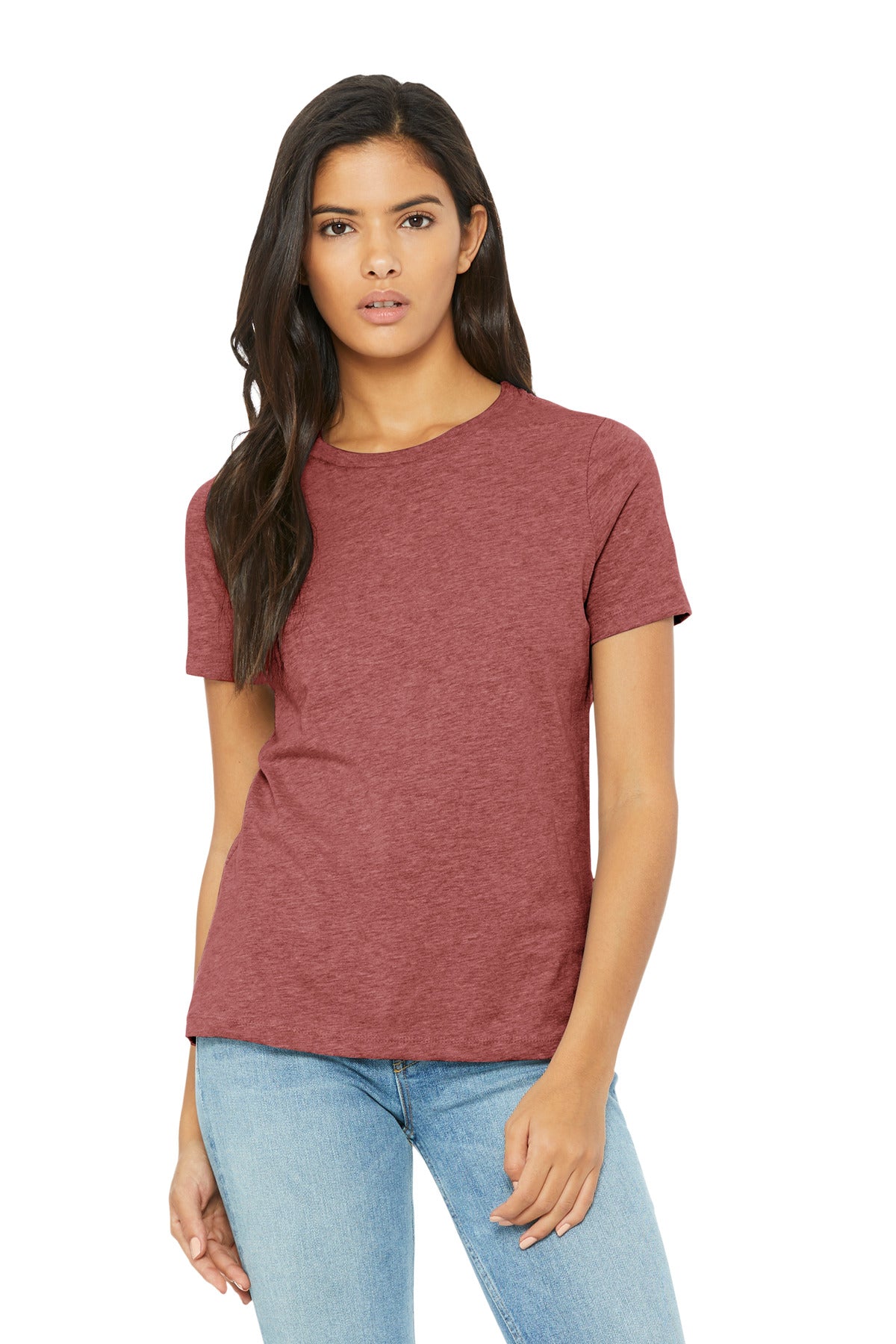 BELLA+CANVAS Women's Relaxed CVC Tee BC6400CVC - Heather Mauve - front