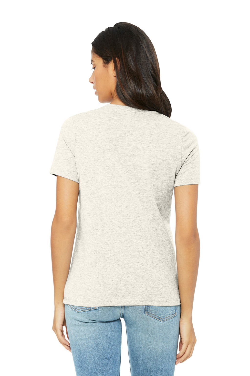BELLA+CANVAS Women's Relaxed CVC Tee BC6400CVC - Heather Natural - back