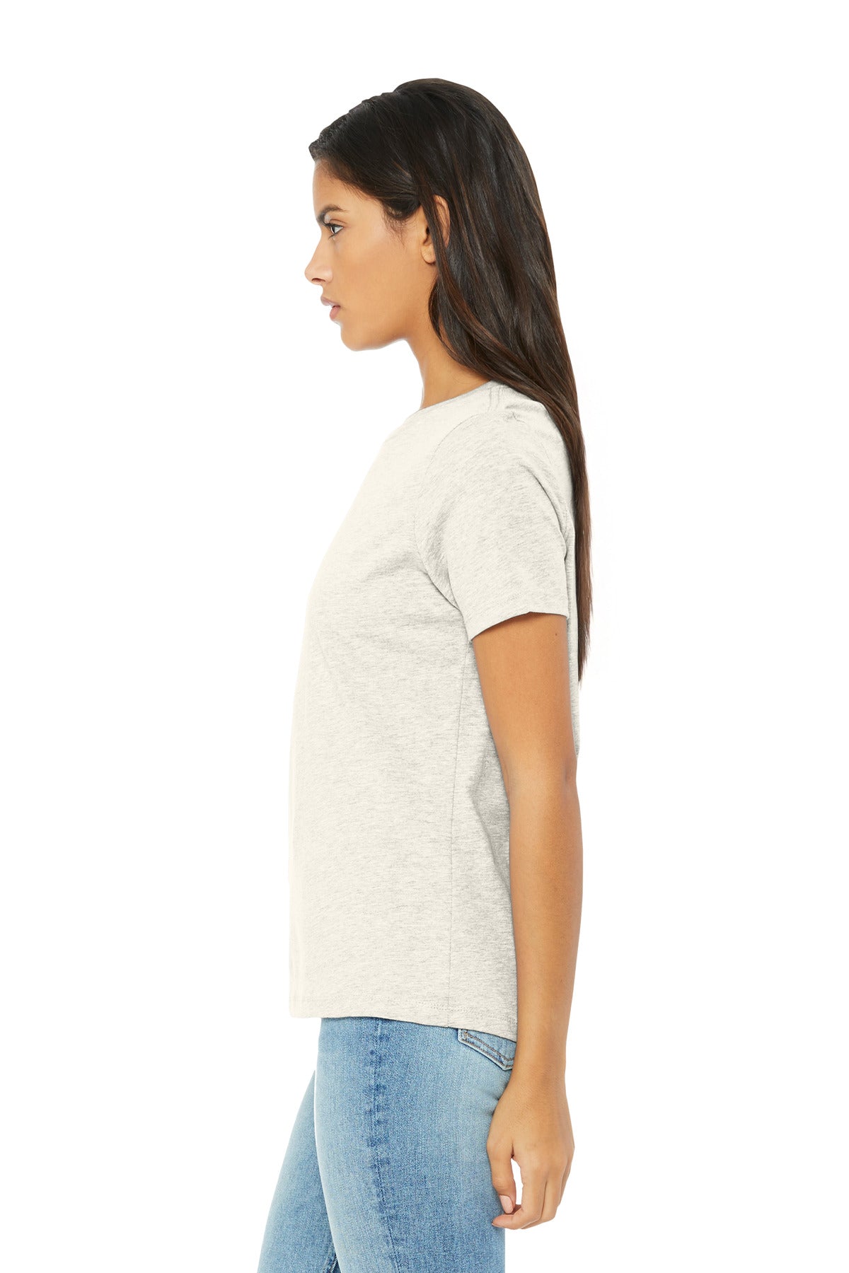 BELLA+CANVAS Women's Relaxed CVC Tee BC6400CVC - Heather Natural - side