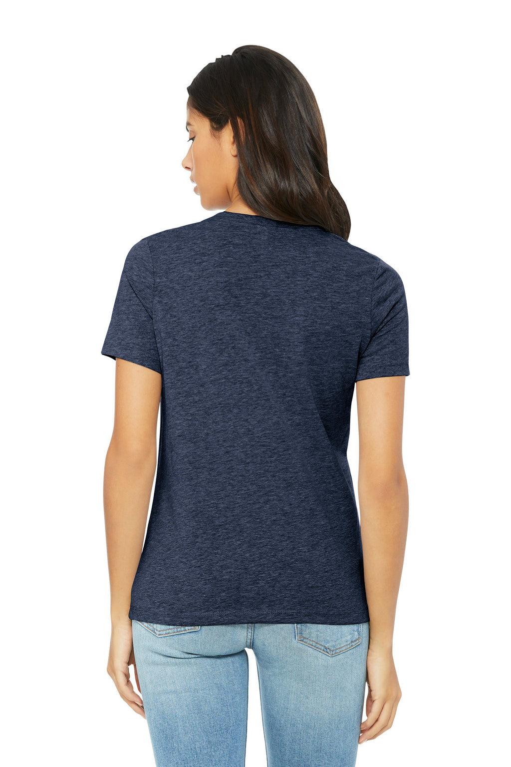 BELLA+CANVAS Women's Relaxed CVC Tee BC6400CVC - Heather Navy - back
