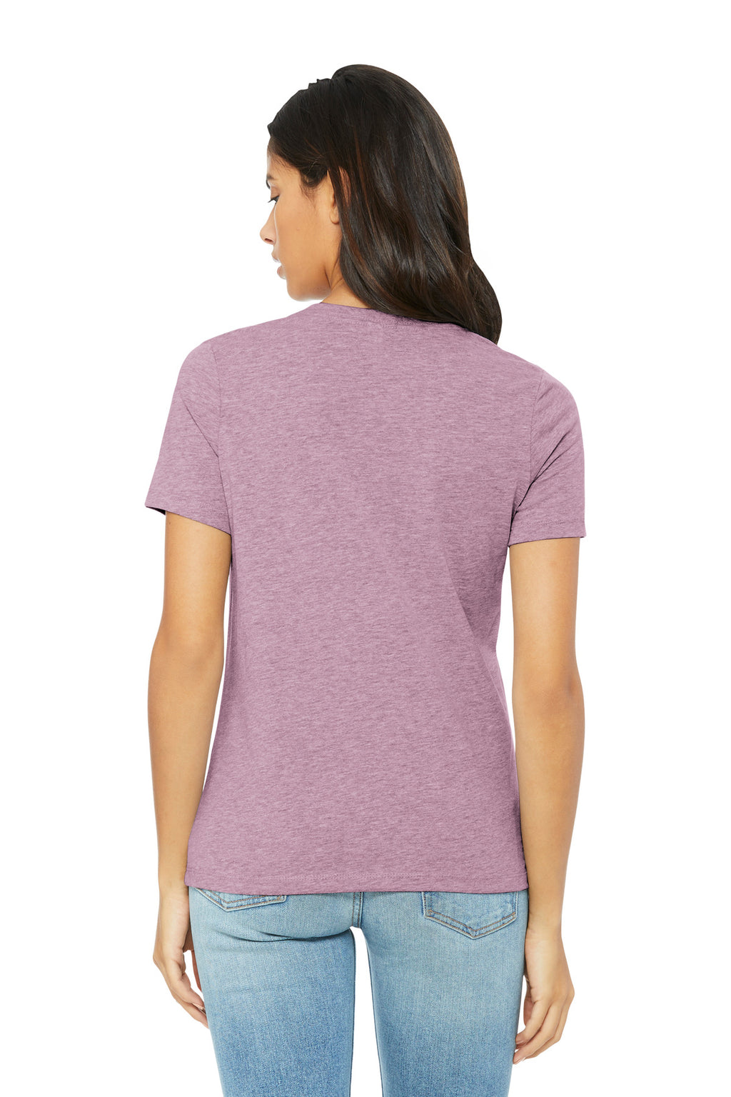 BELLA+CANVAS Women's Relaxed CVC Tee BC6400CVC - Heather Prism Lilac - back