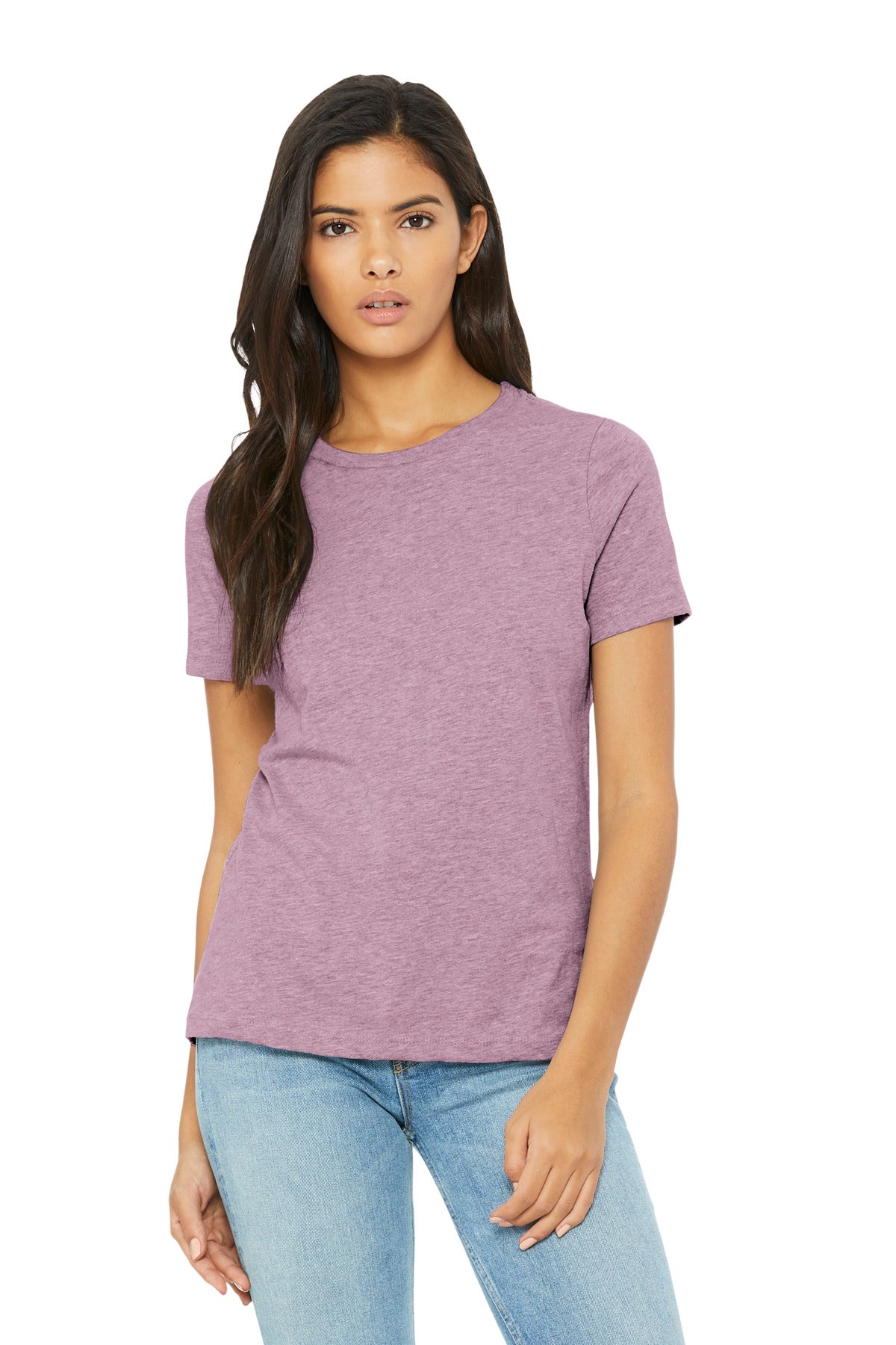 BELLA+CANVAS Women's Relaxed CVC Tee BC6400CVC - Heather Prism Lilac - front