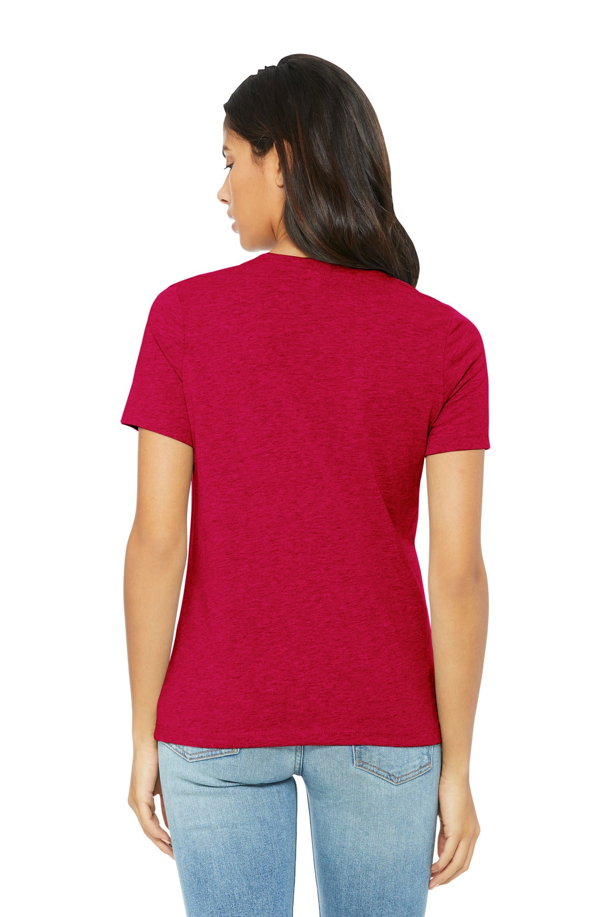BELLA+CANVAS Women's Relaxed CVC Tee BC6400CVC - Heather Red - back
