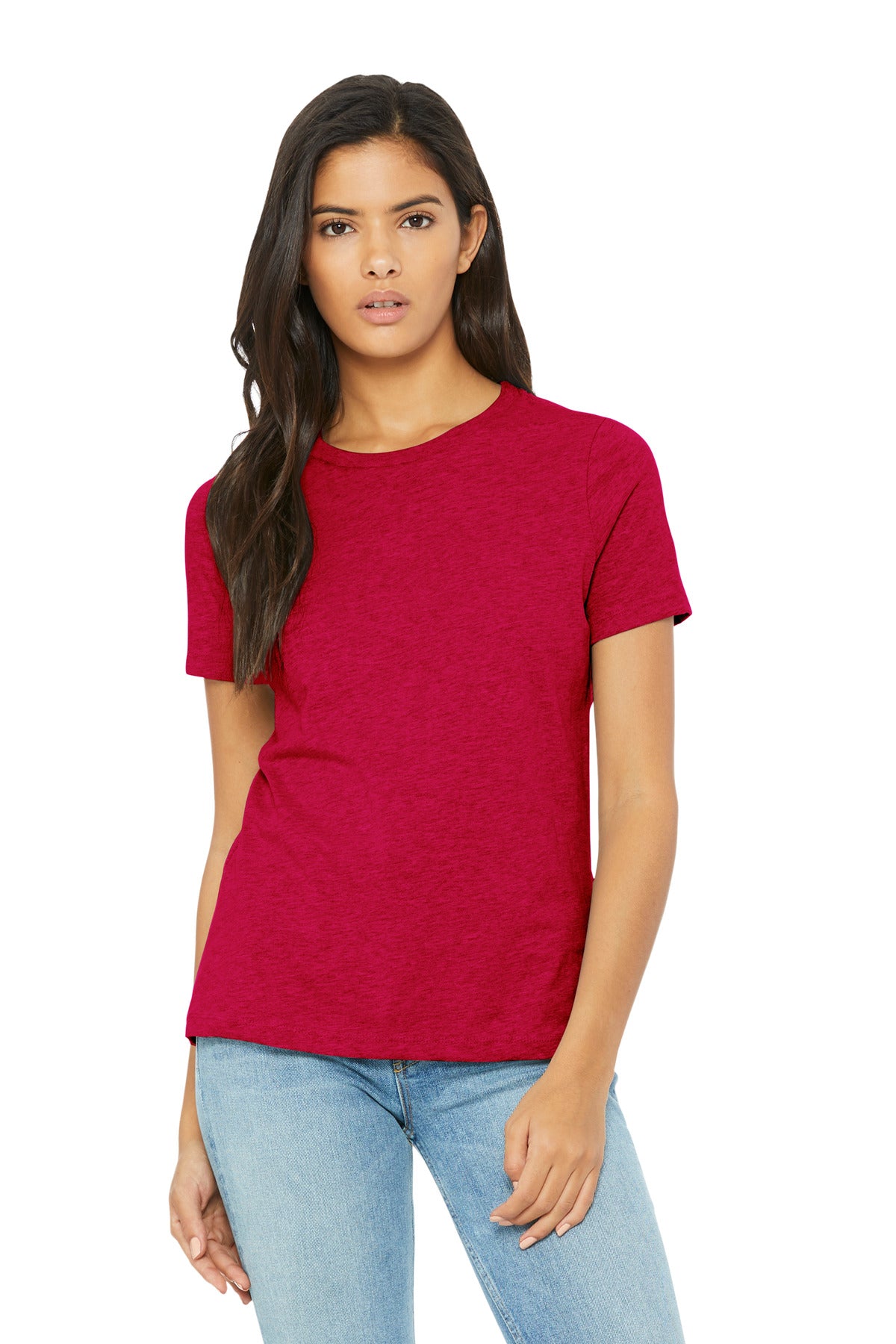 BELLA+CANVAS Women's Relaxed CVC Tee BC6400CVC - Heather Red - front