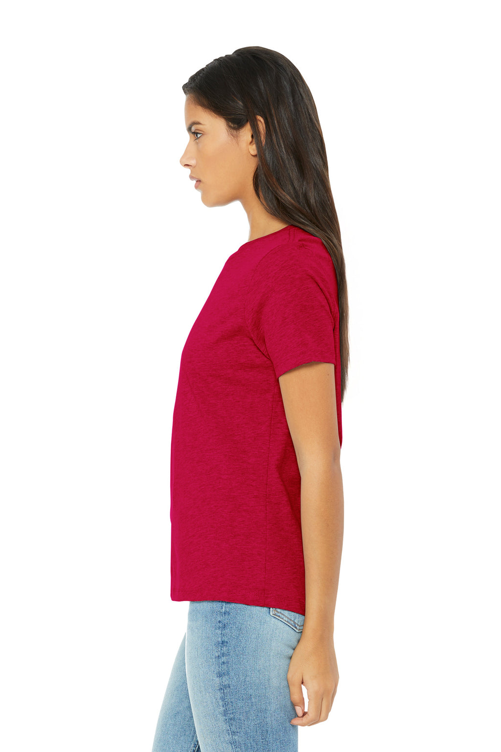 BELLA+CANVAS Women's Relaxed CVC Tee BC6400CVC - Heather Red - side