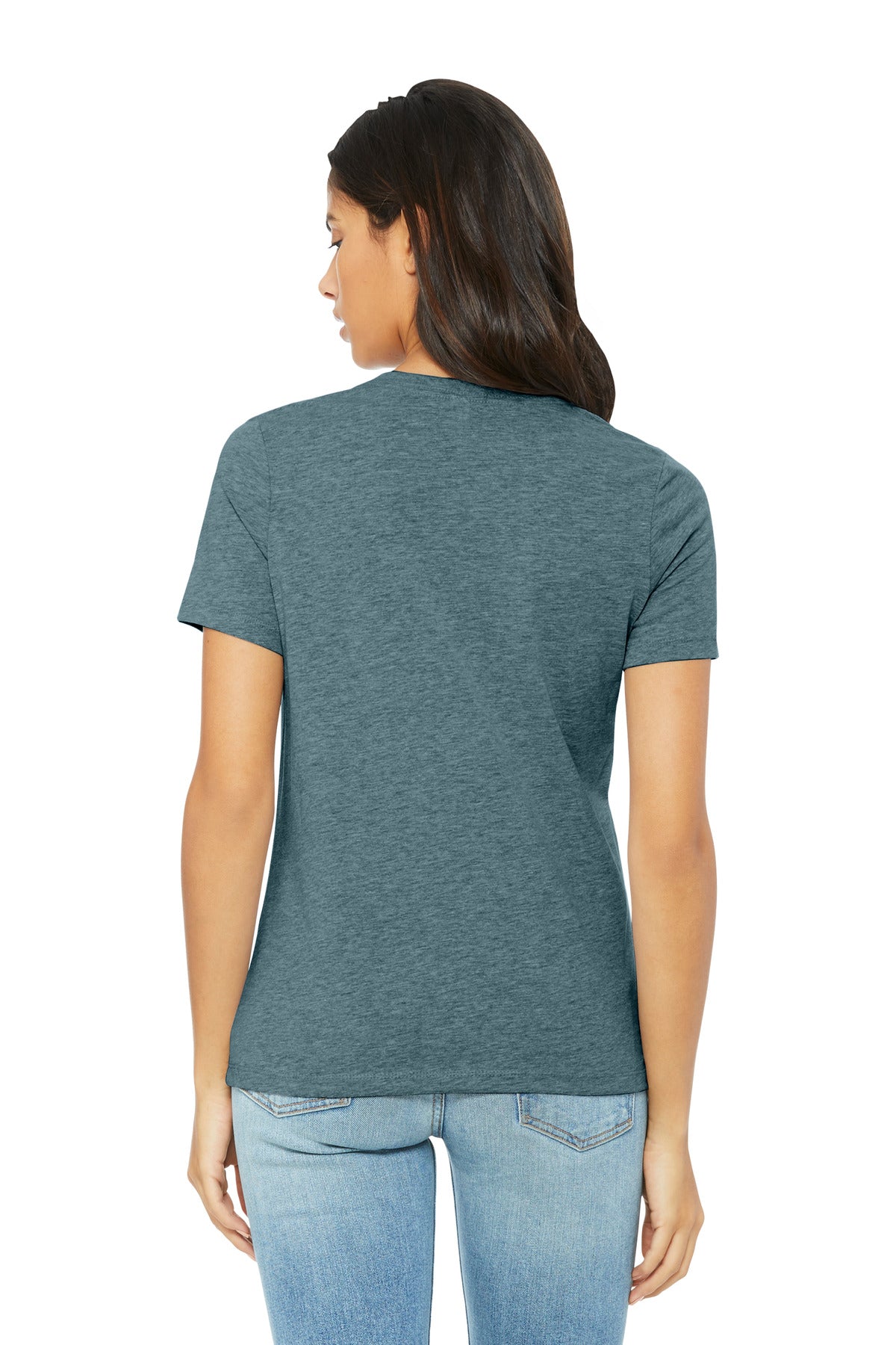 BELLA+CANVAS Women's Relaxed CVC Tee BC6400CVC - Heather Slate - back