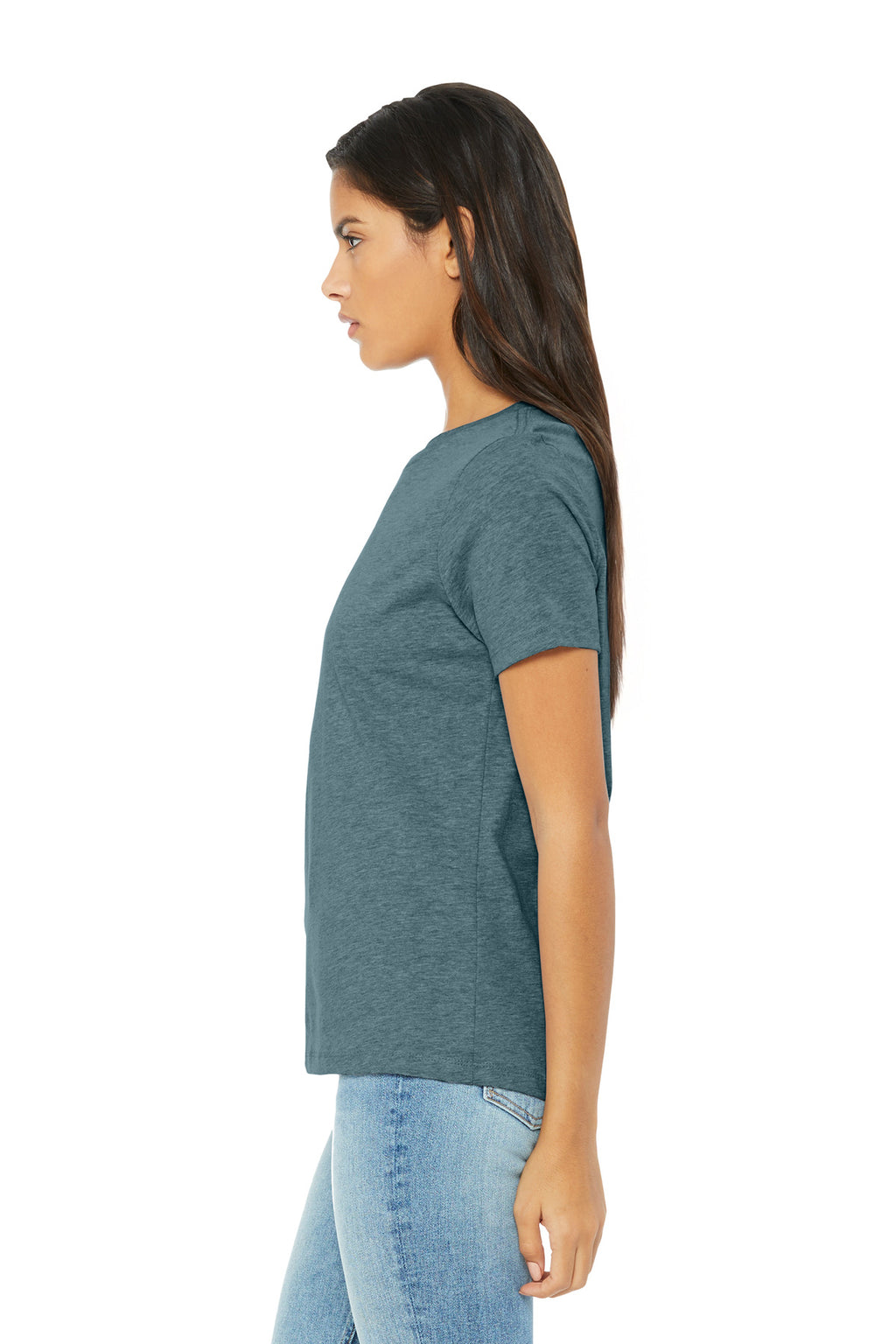 BELLA+CANVAS Women's Relaxed CVC Tee BC6400CVC - Heather Slate - side