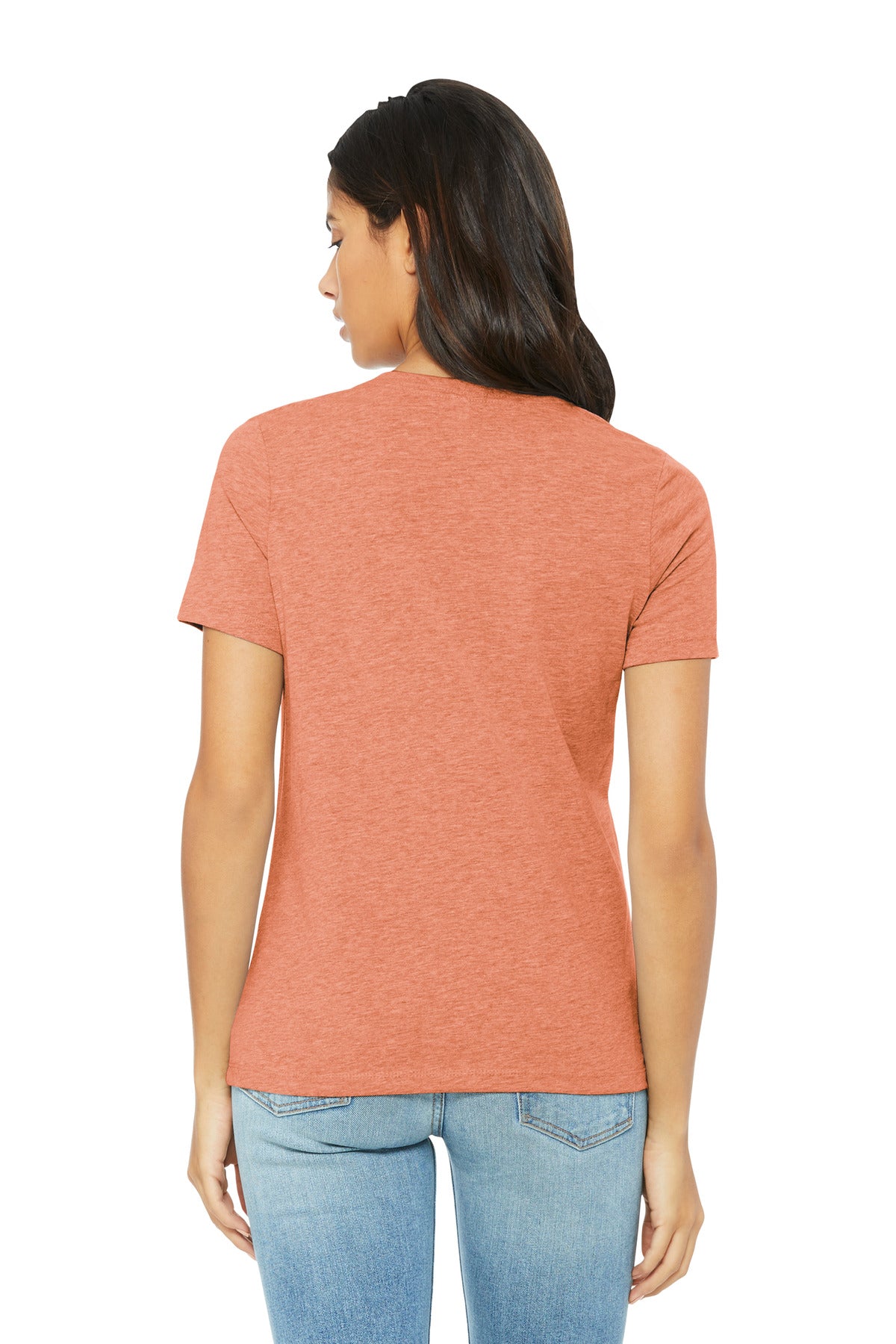 BELLA+CANVAS Women's Relaxed CVC Tee BC6400CVC - Heather Sunset - back