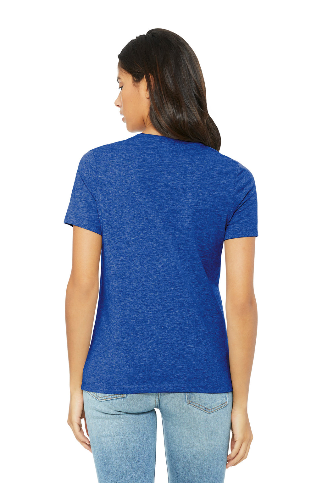 BELLA+CANVAS Women's Relaxed CVC Tee BC6400CVC - Heather True Royal - back
