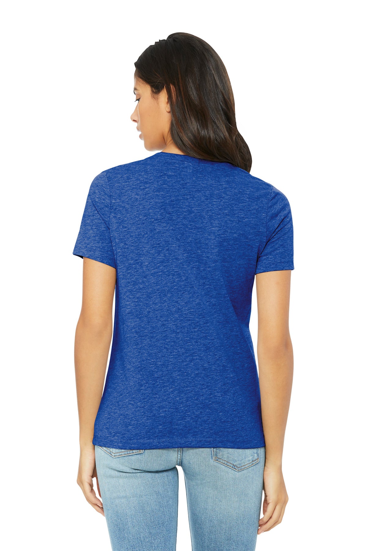 BELLA+CANVAS Women's Relaxed CVC Tee BC6400CVC - Heather True Royal - back