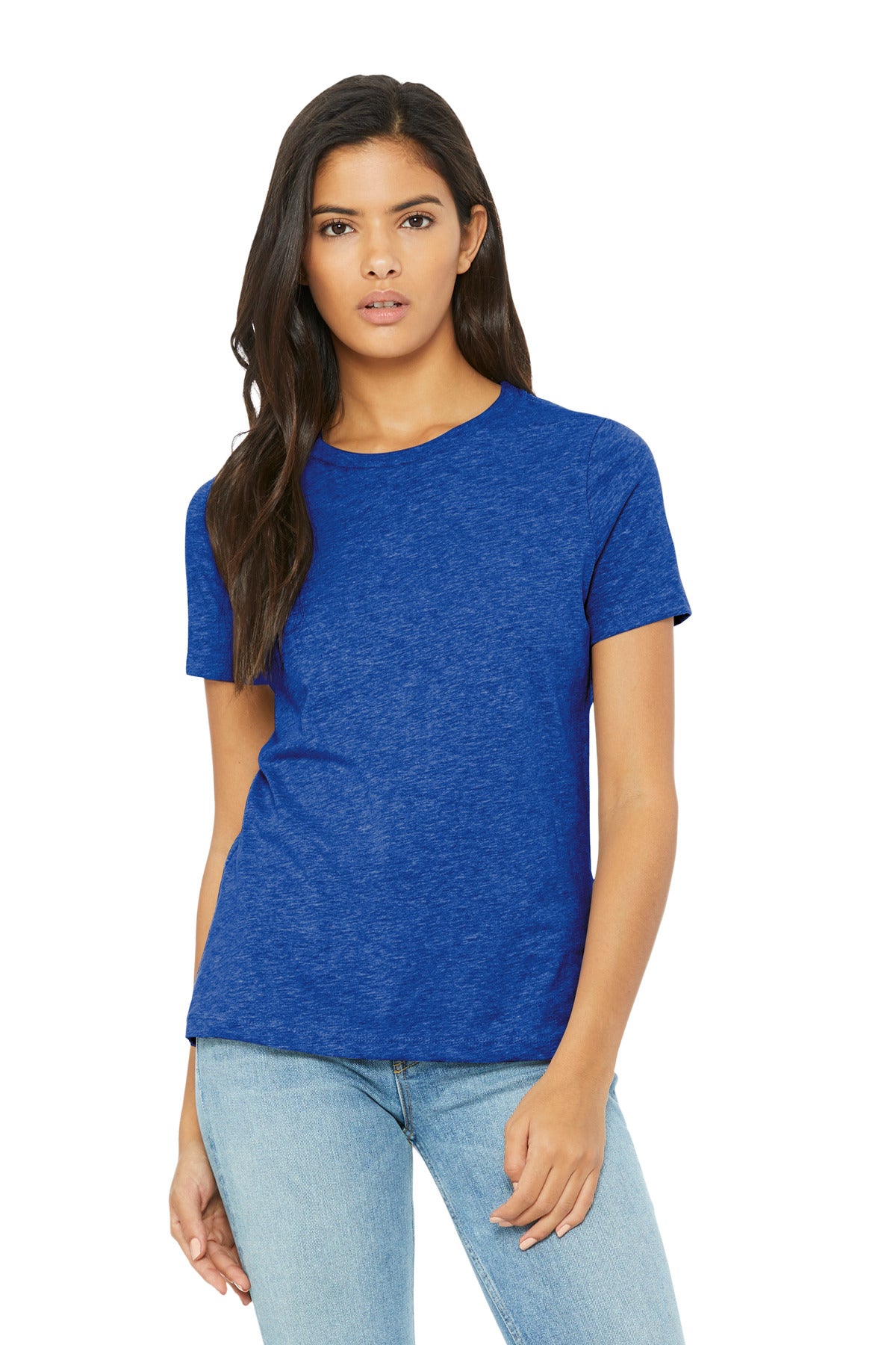 BELLA+CANVAS Women's Relaxed CVC Tee BC6400CVC - Heather True Royal - front