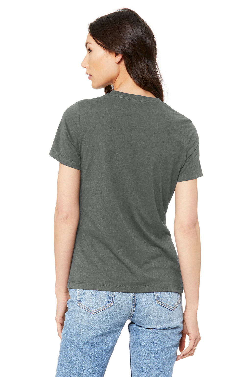 BELLA+CANVAS Women's Relaxed Jersey Short Sleeve Tee. BC6400 - Asphalt - back