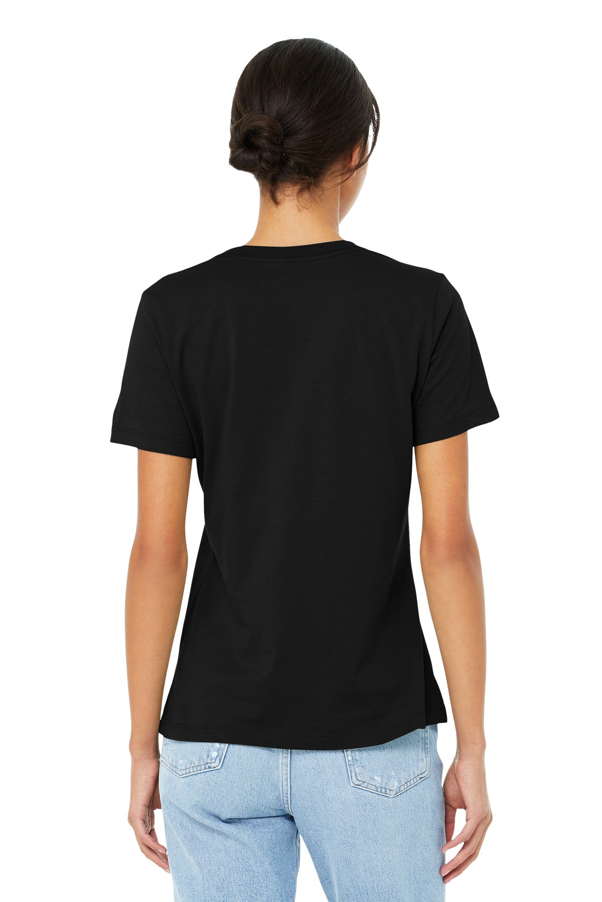 BELLA+CANVAS Women's Relaxed Jersey Short Sleeve Tee. BC6400 - Black - back