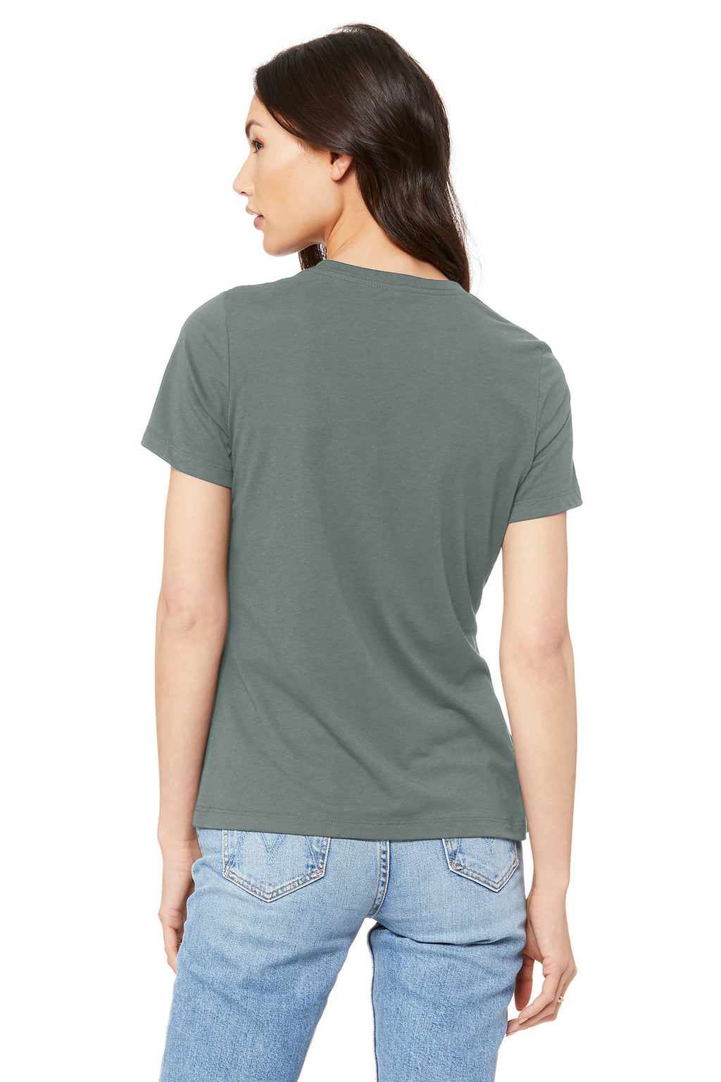 BELLA+CANVAS Women's Relaxed Jersey Short Sleeve Tee. BC6400 - Blue Storm - back