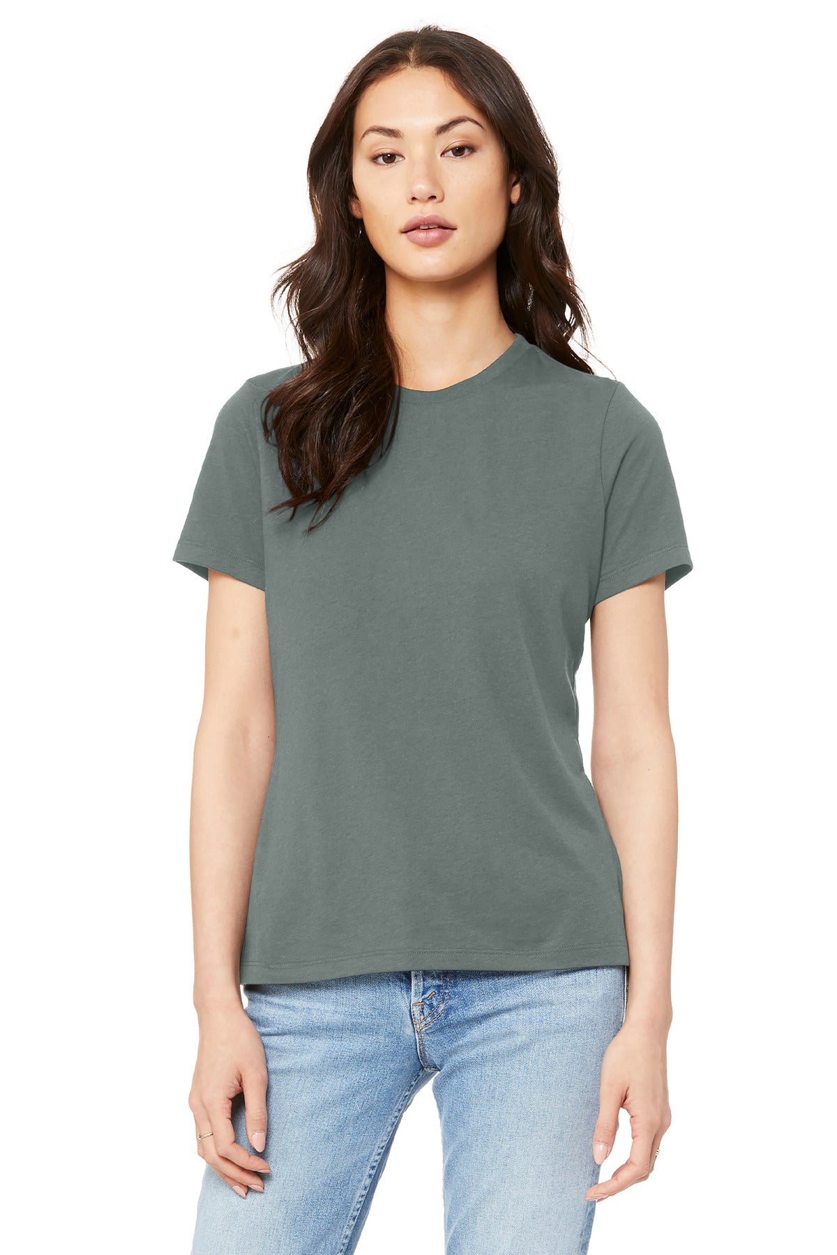 BELLA+CANVAS Women's Relaxed Jersey Short Sleeve Tee. BC6400 - Blue Storm - front