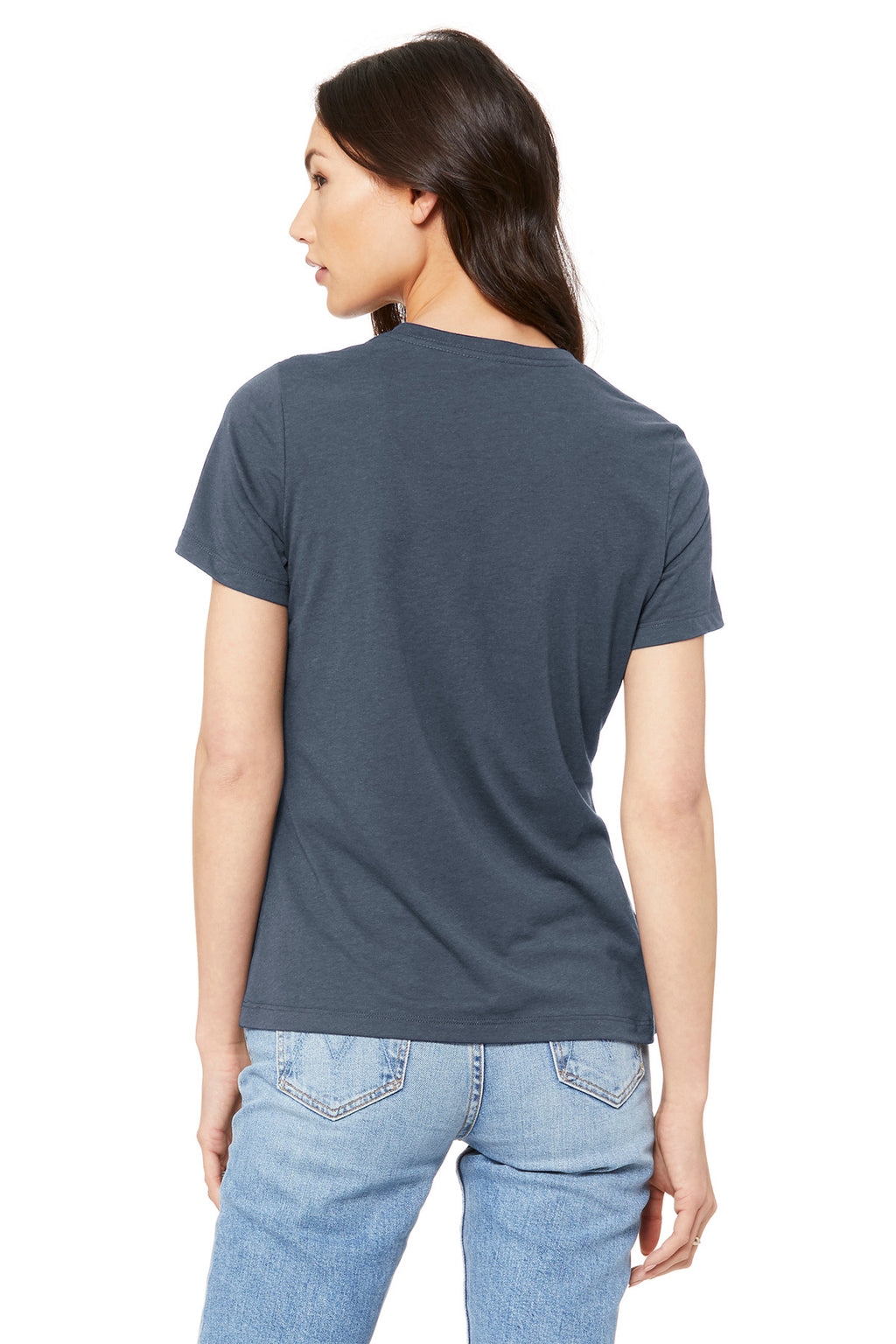 BELLA+CANVAS Women's Relaxed Jersey Short Sleeve Tee. BC6400 - Dark Grey - back