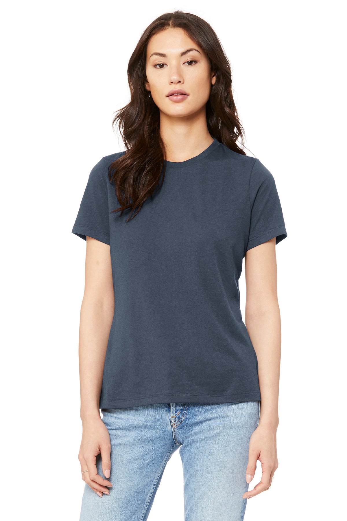 BELLA+CANVAS Women's Relaxed Jersey Short Sleeve Tee. BC6400 - Dark Grey - front
