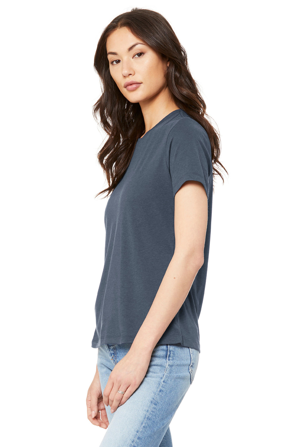 BELLA+CANVAS Women's Relaxed Jersey Short Sleeve Tee. BC6400 - Dark Grey - side