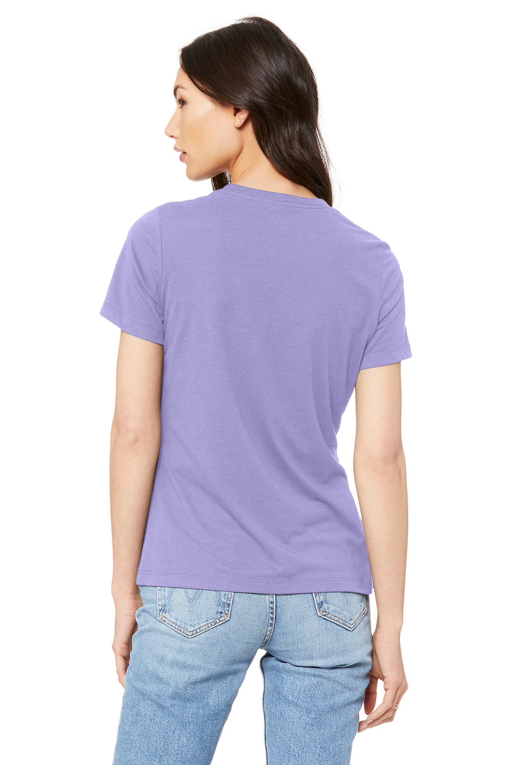 BELLA+CANVAS Women's Relaxed Jersey Short Sleeve Tee. BC6400 - Dark Lavender - back
