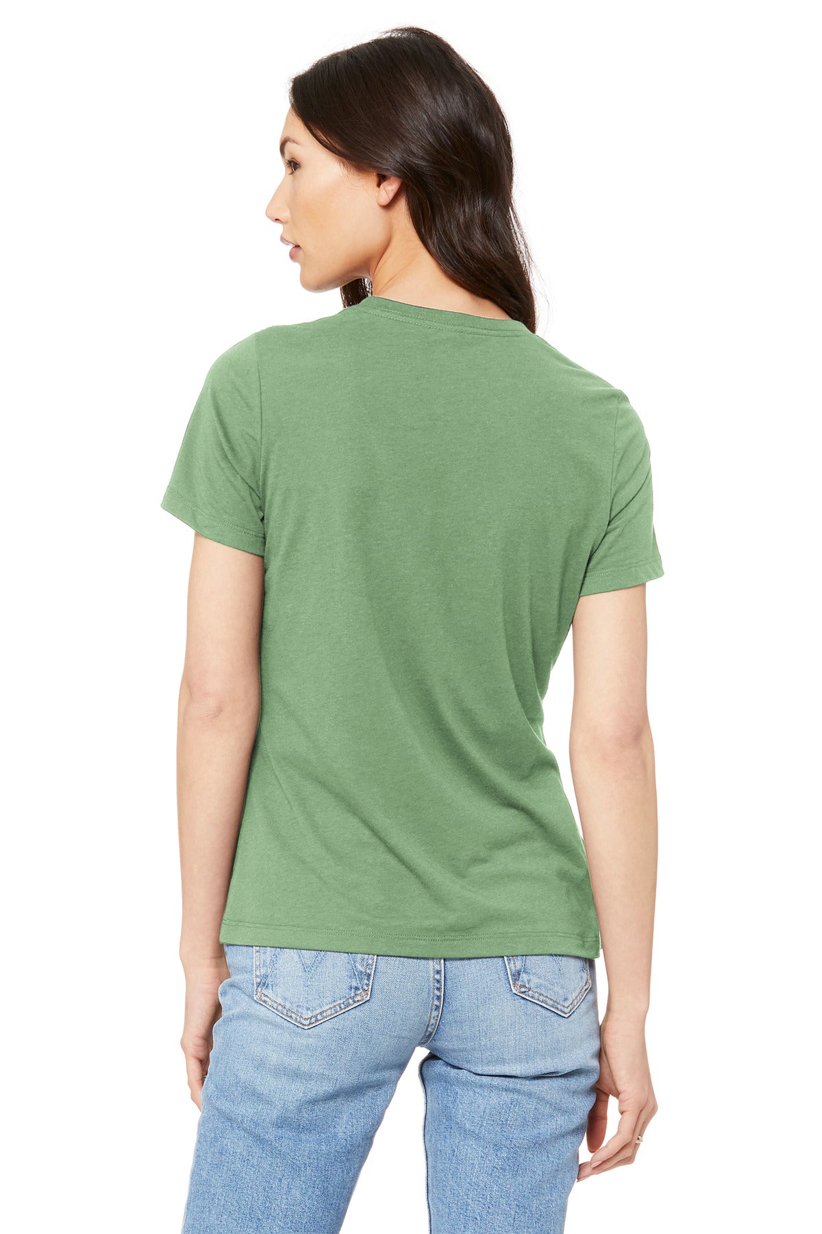 BELLA+CANVAS Women's Relaxed Jersey Short Sleeve Tee. BC6400 - Leaf - back
