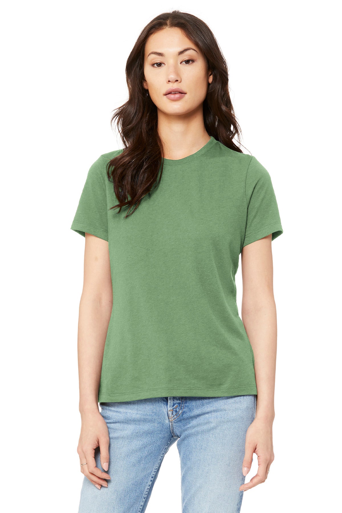 BELLA+CANVAS Women's Relaxed Jersey Short Sleeve Tee. BC6400 - Leaf - front