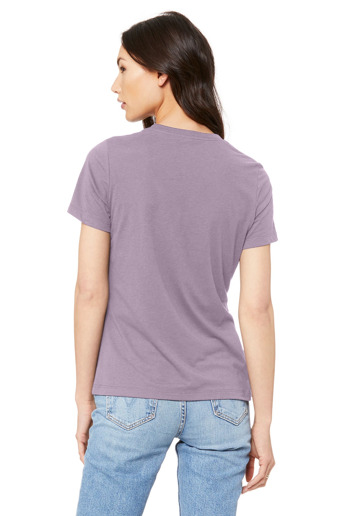 BELLA+CANVAS Women's Relaxed Jersey Short Sleeve Tee. BC6400 - Light Violet - back