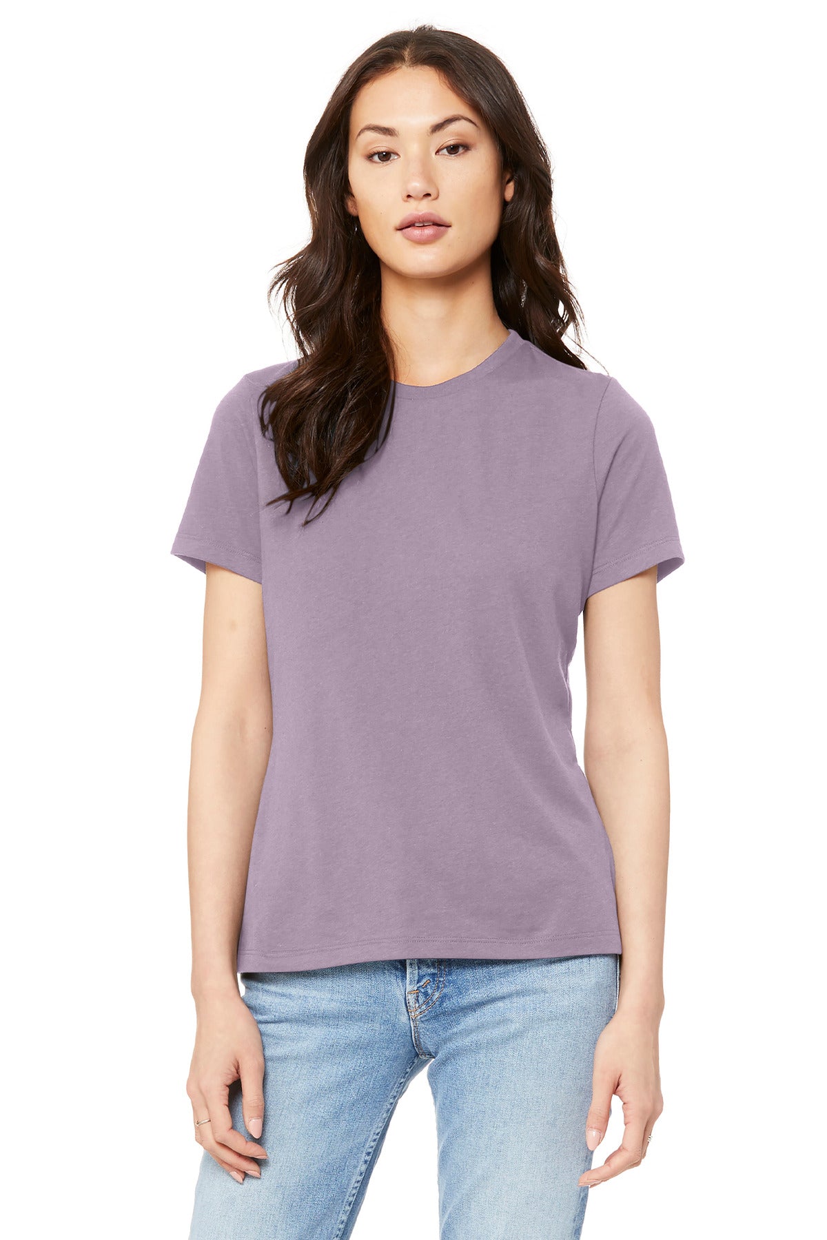 BELLA+CANVAS Women's Relaxed Jersey Short Sleeve Tee. BC6400 - Light Violet - front