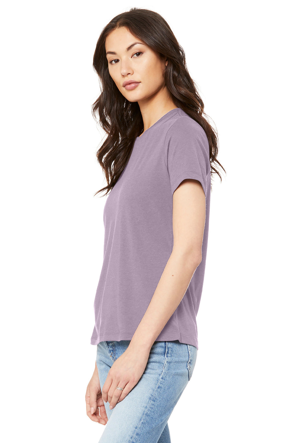 BELLA+CANVAS Women's Relaxed Jersey Short Sleeve Tee. BC6400 - Light Violet - side