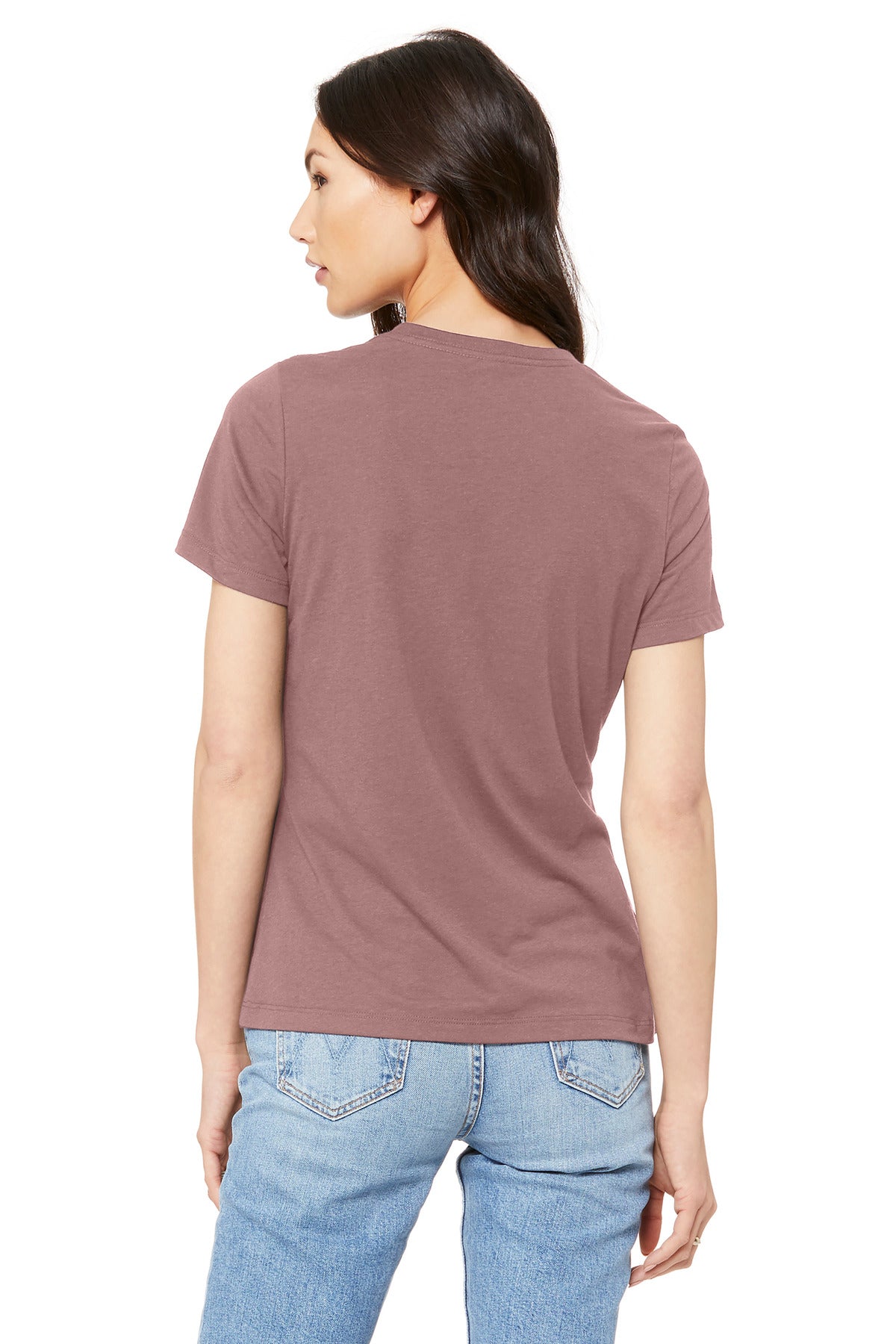 BELLA+CANVAS Women's Relaxed Jersey Short Sleeve Tee. BC6400 - Mauve - back