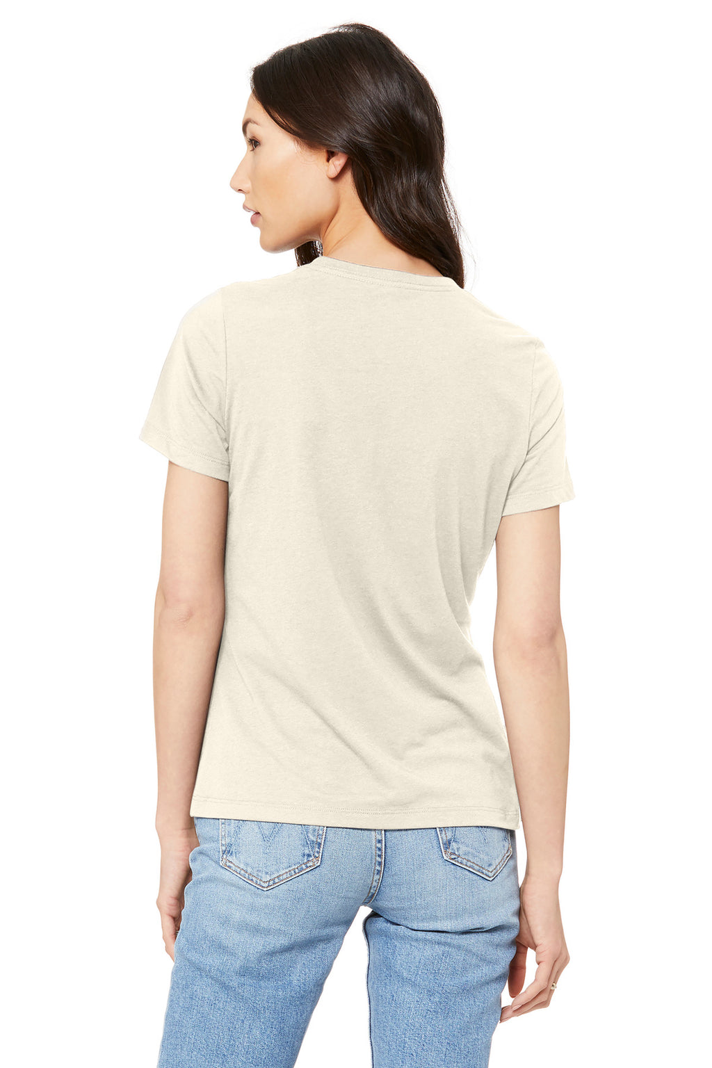 BELLA+CANVAS Women's Relaxed Jersey Short Sleeve Tee. BC6400 - Natural - back