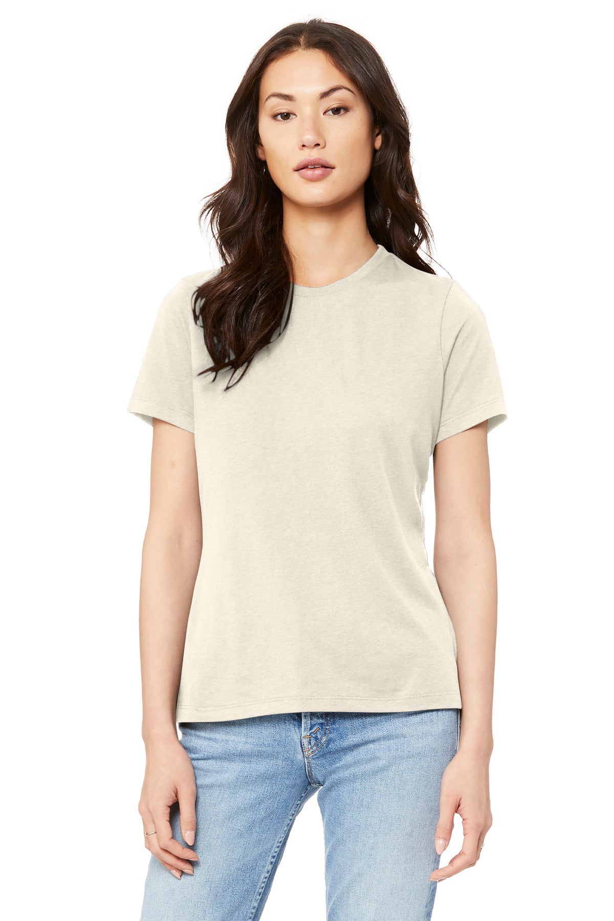 BELLA+CANVAS Women's Relaxed Jersey Short Sleeve Tee. BC6400 - Natural - front