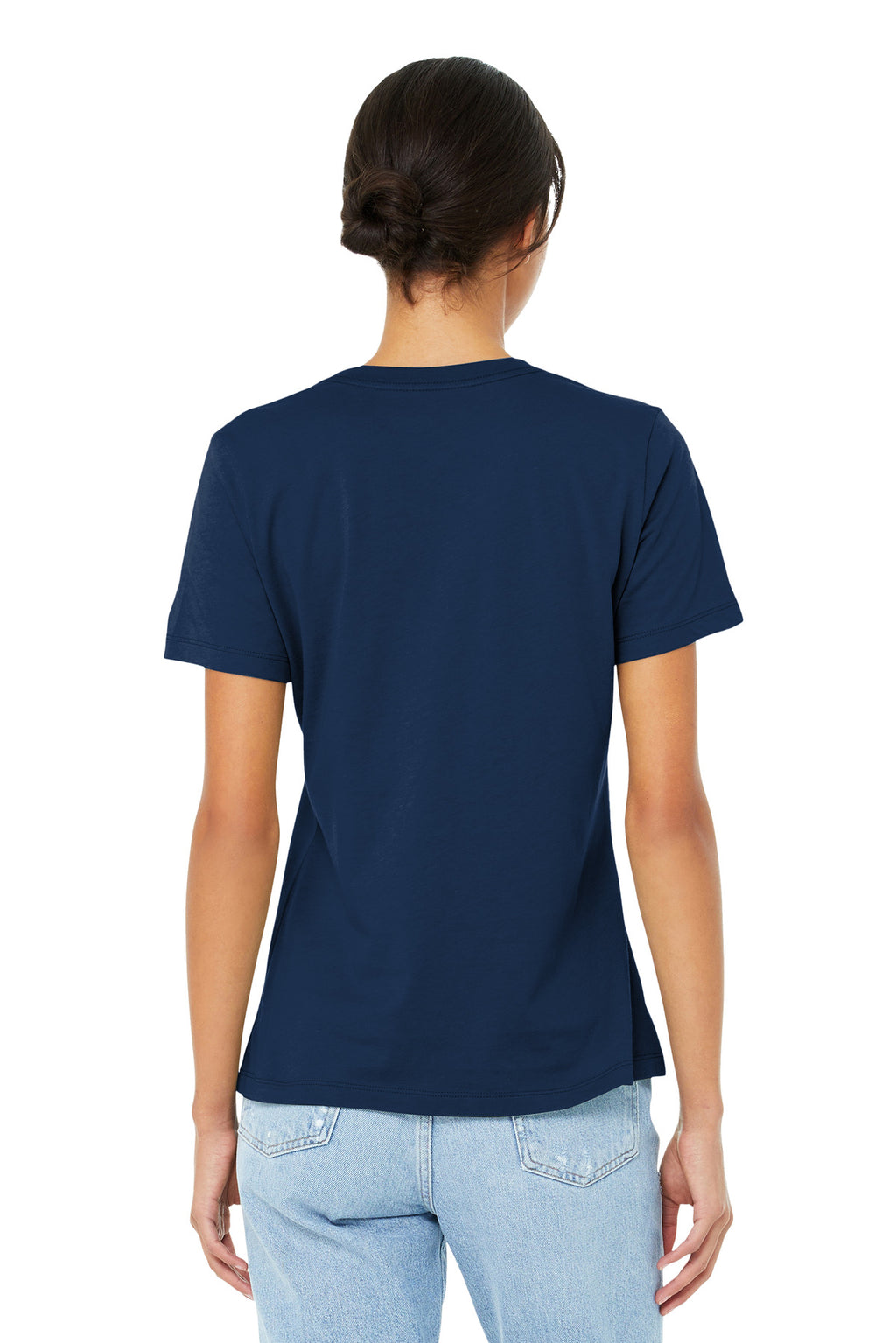 BELLA+CANVAS Women's Relaxed Jersey Short Sleeve Tee. BC6400 - Navy - back