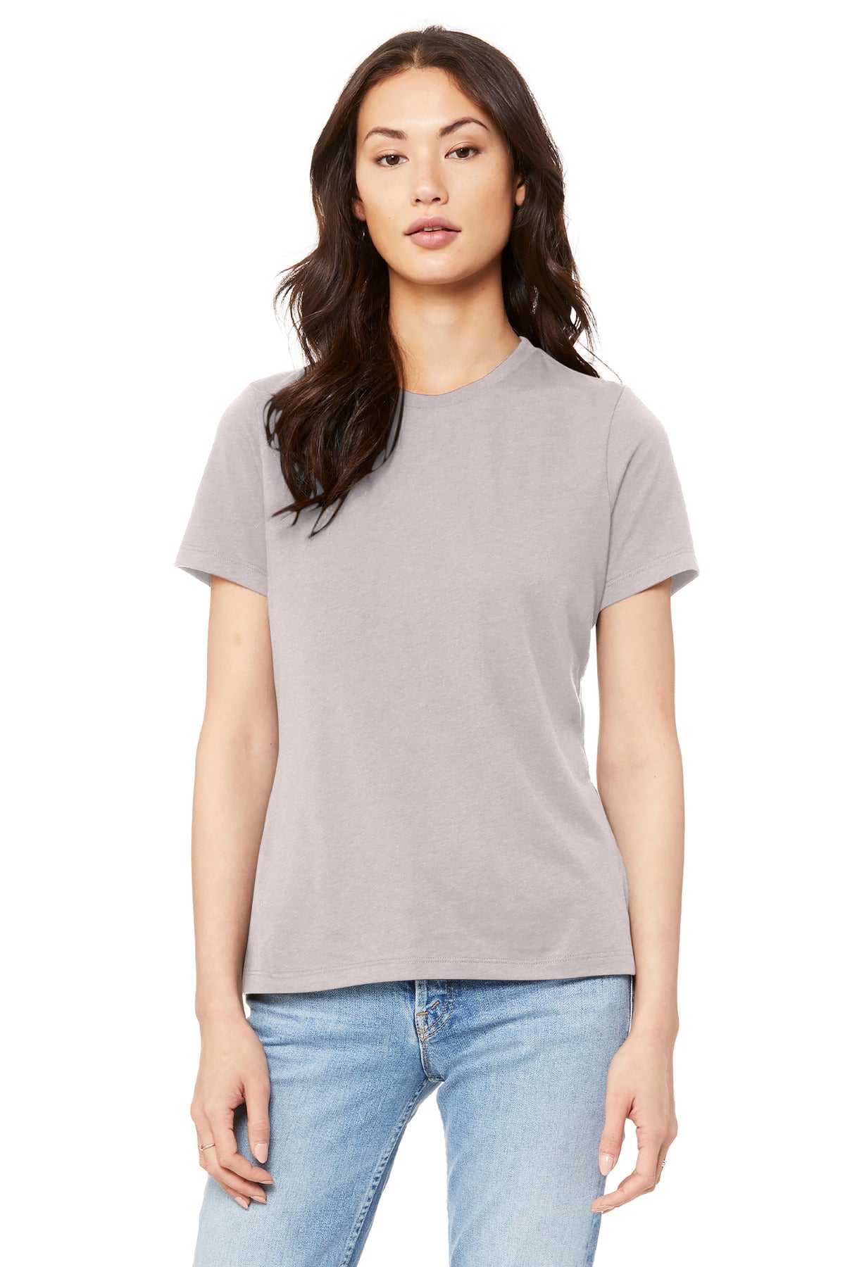 BELLA+CANVAS Women's Relaxed Jersey Short Sleeve Tee. BC6400 - Pink Gravel - front