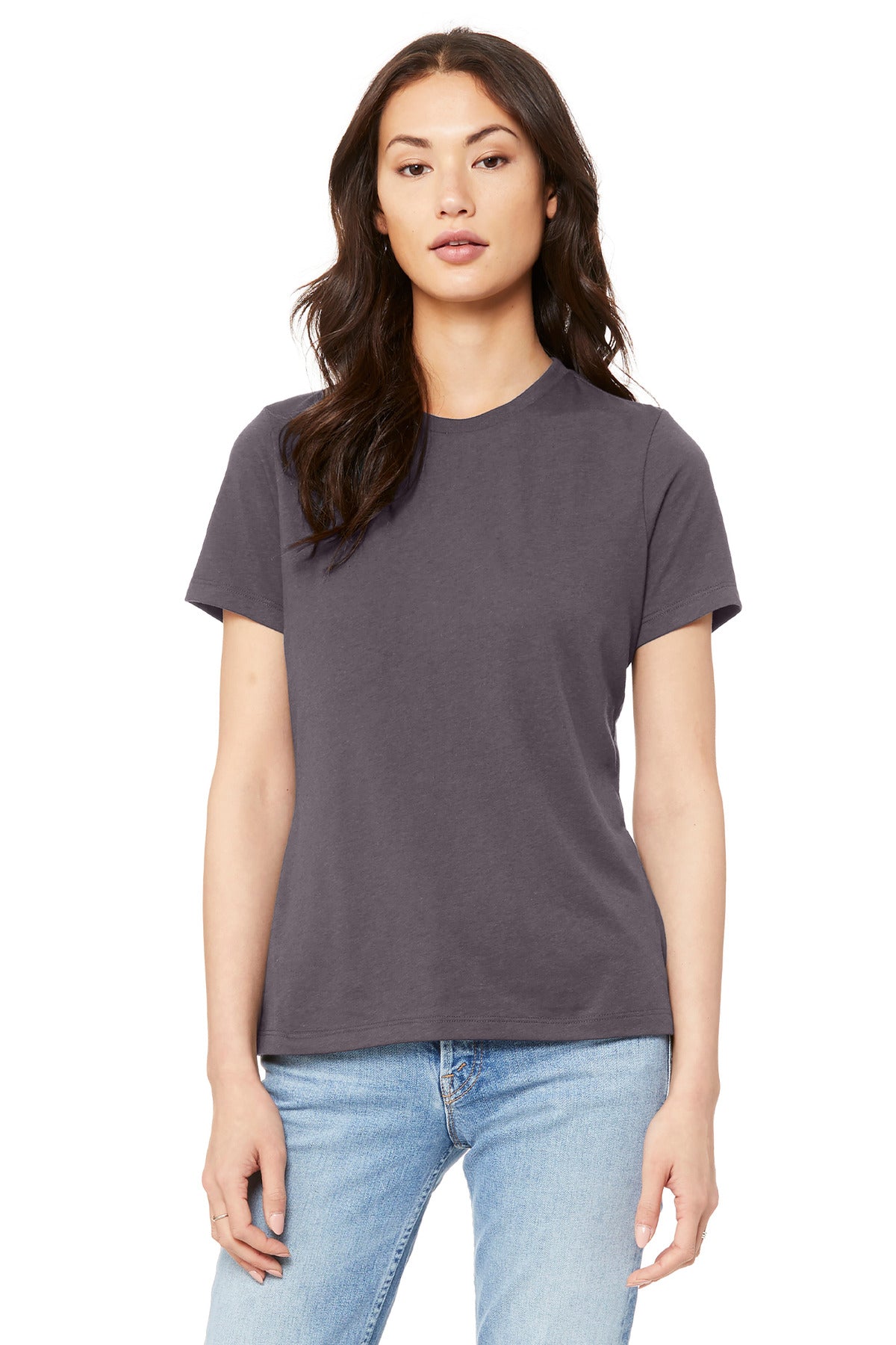 BELLA+CANVAS Women's Relaxed Jersey Short Sleeve Tee. BC6400 - Purple Storm - front